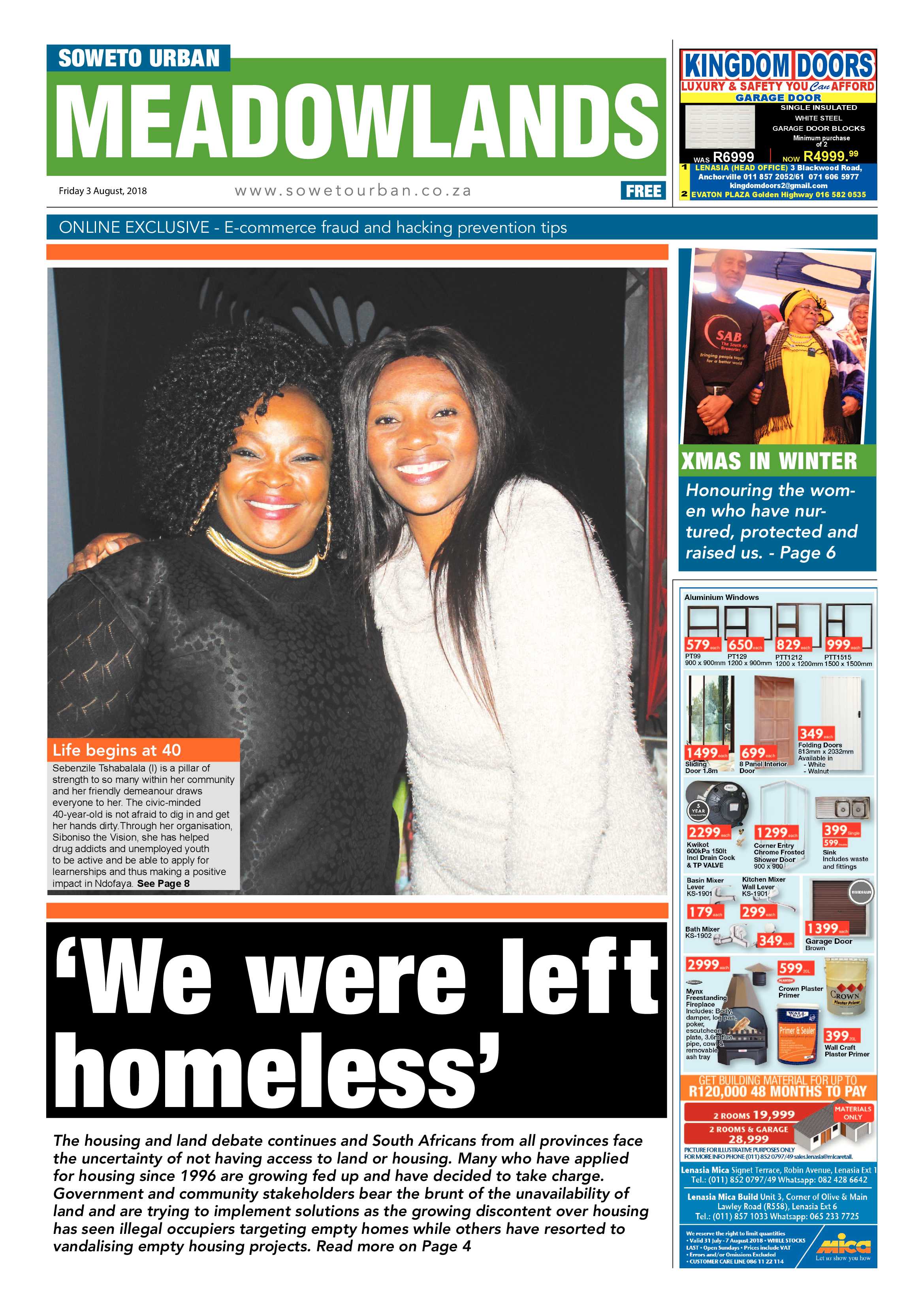 Meadowlands – August 03, 2018 issue page 1