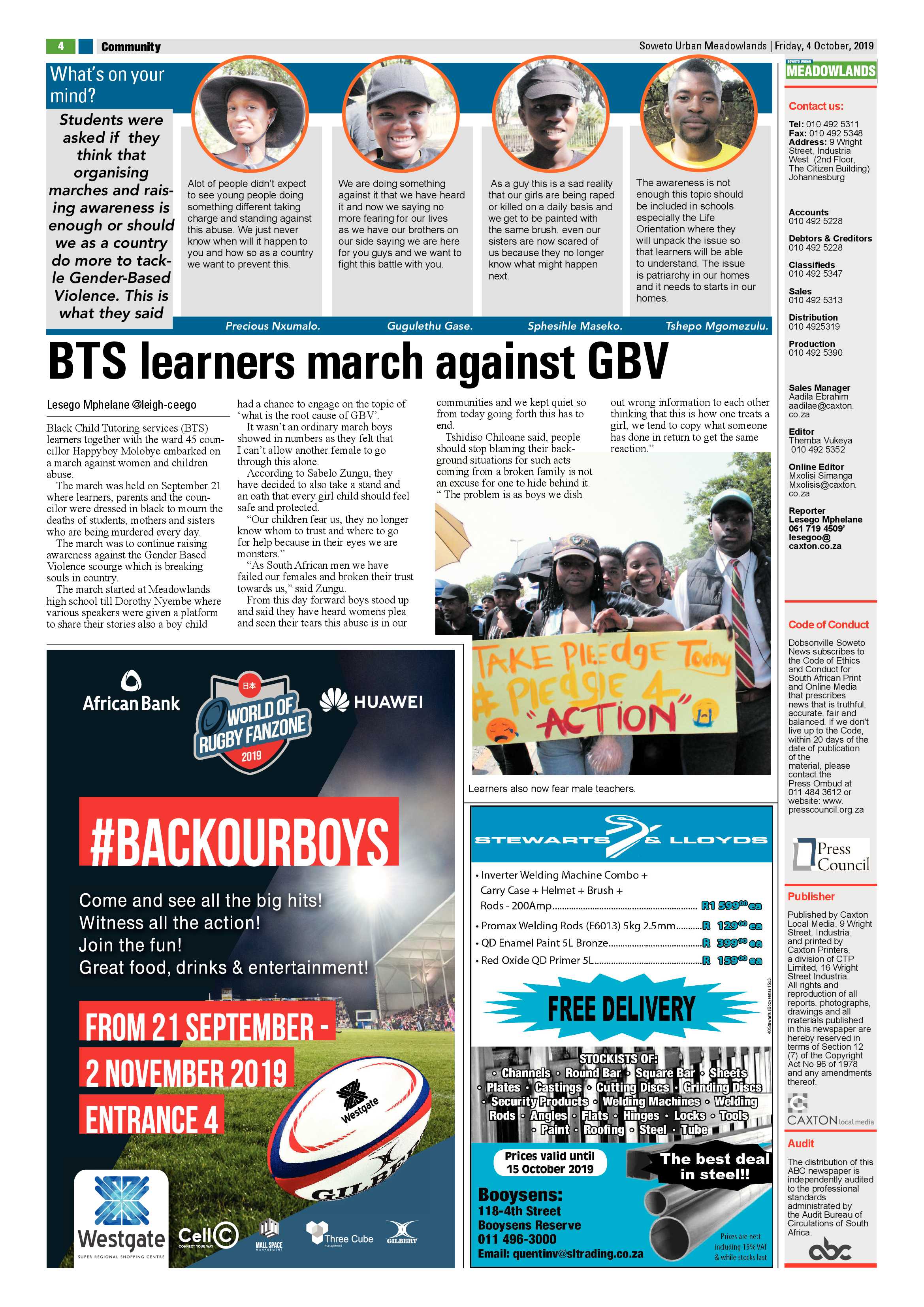 Meadowlands News – October 4, 2019 page 4