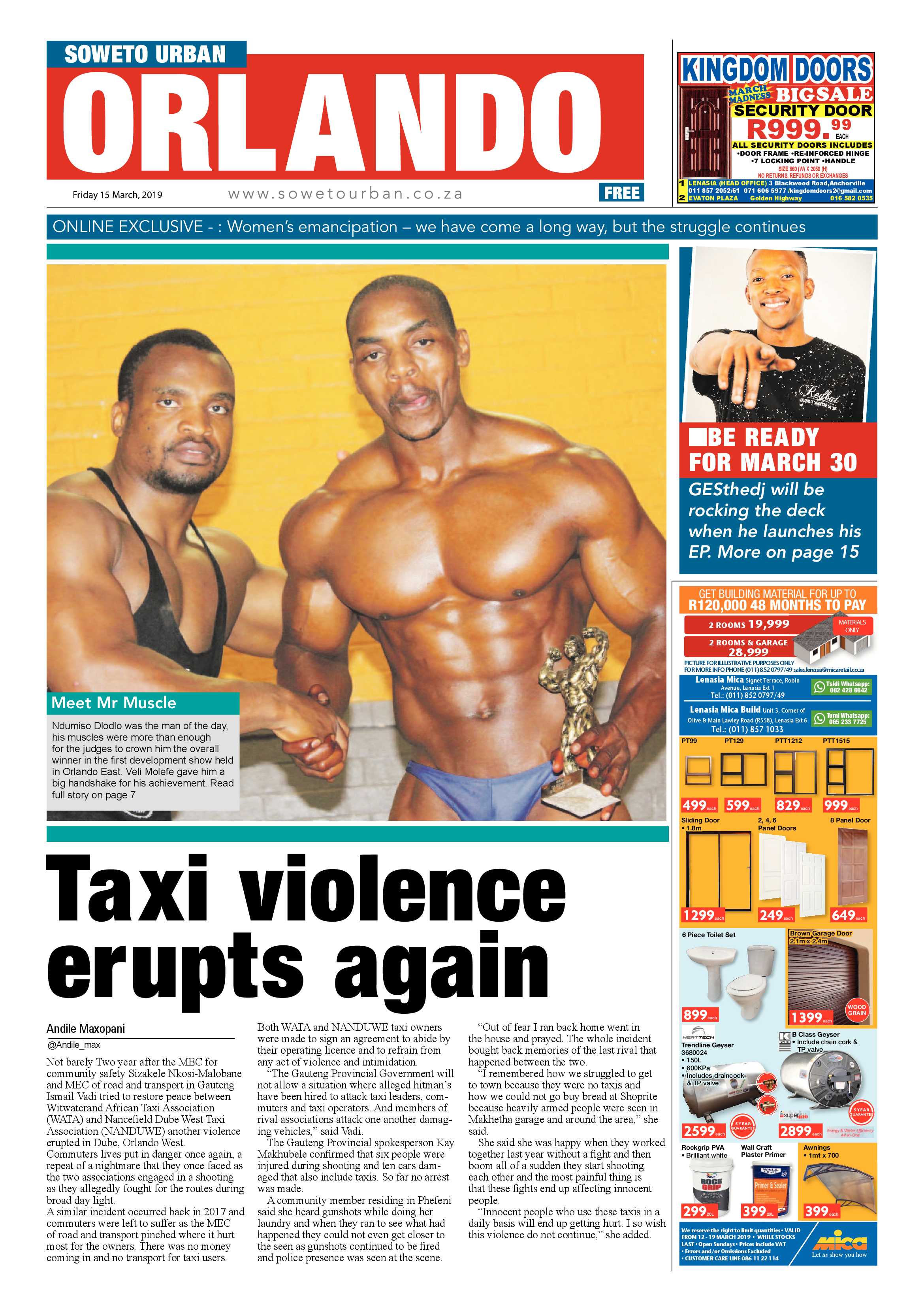 Orlando News – March 16 , 2019 page 1