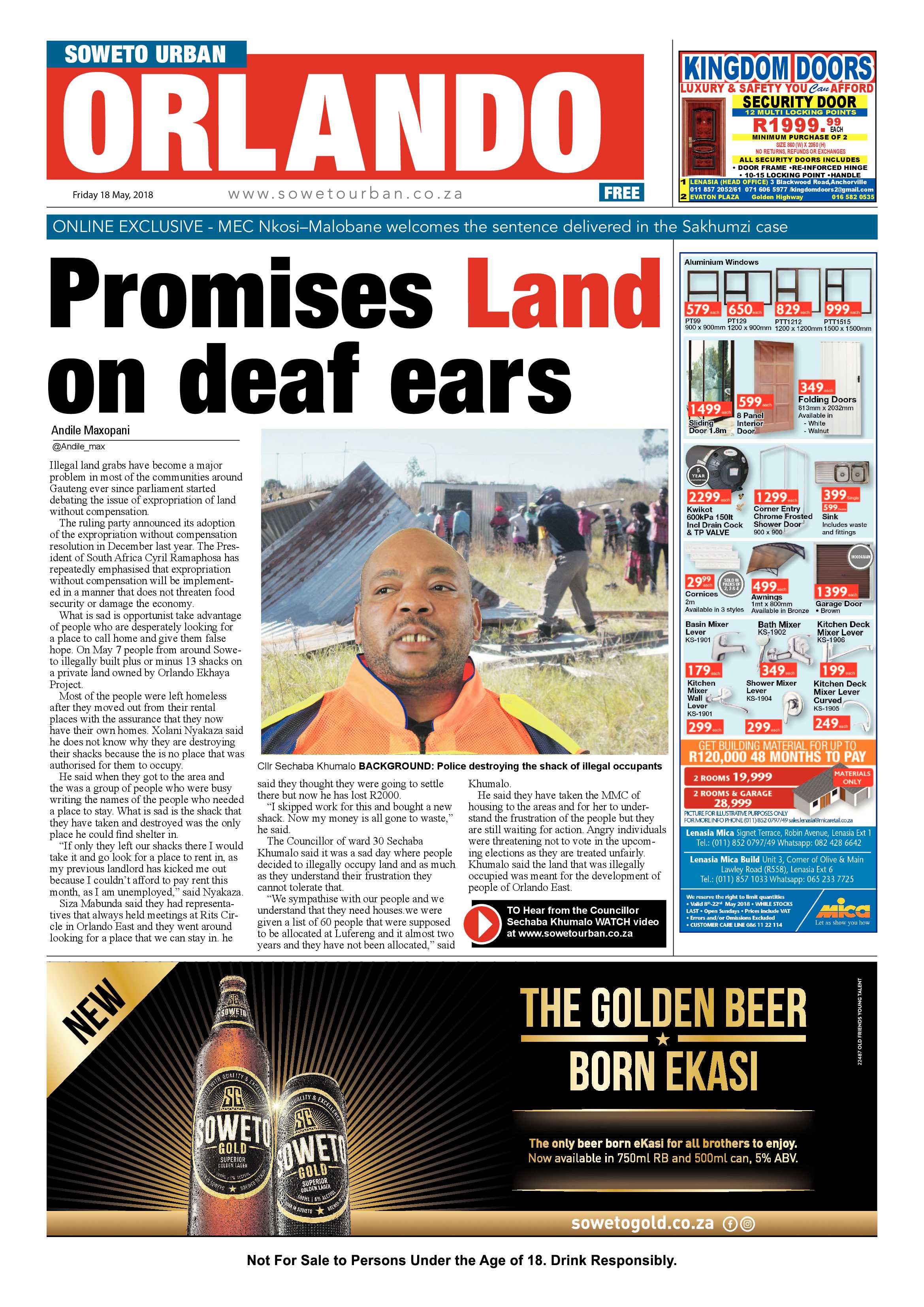 Orlando – May 18, 2018 issue page 1
