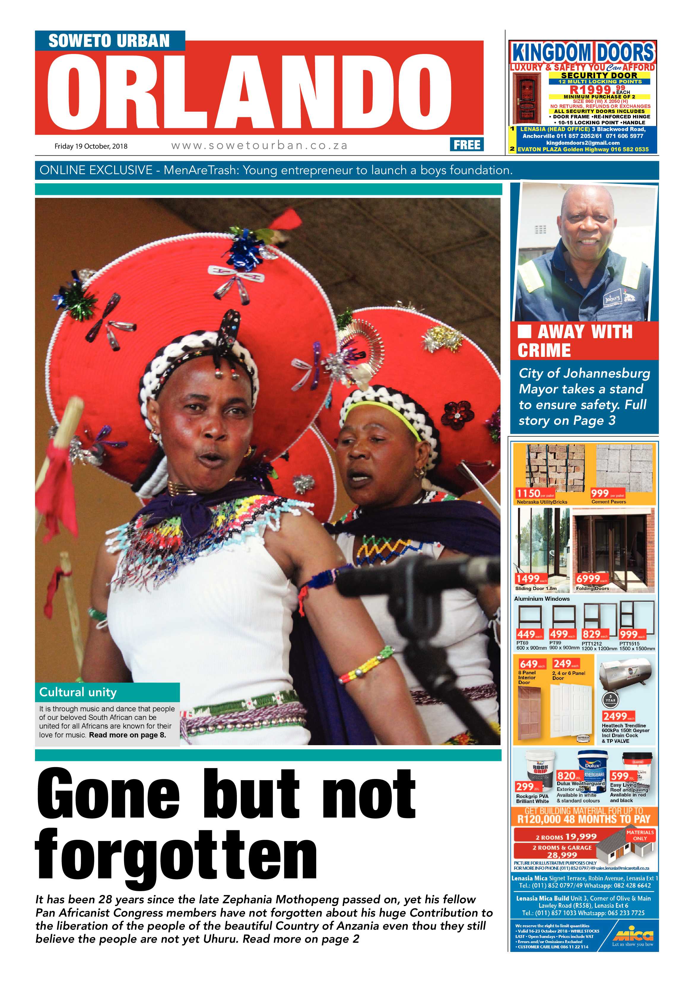 Orlando – October 19, 2018 issue page 1