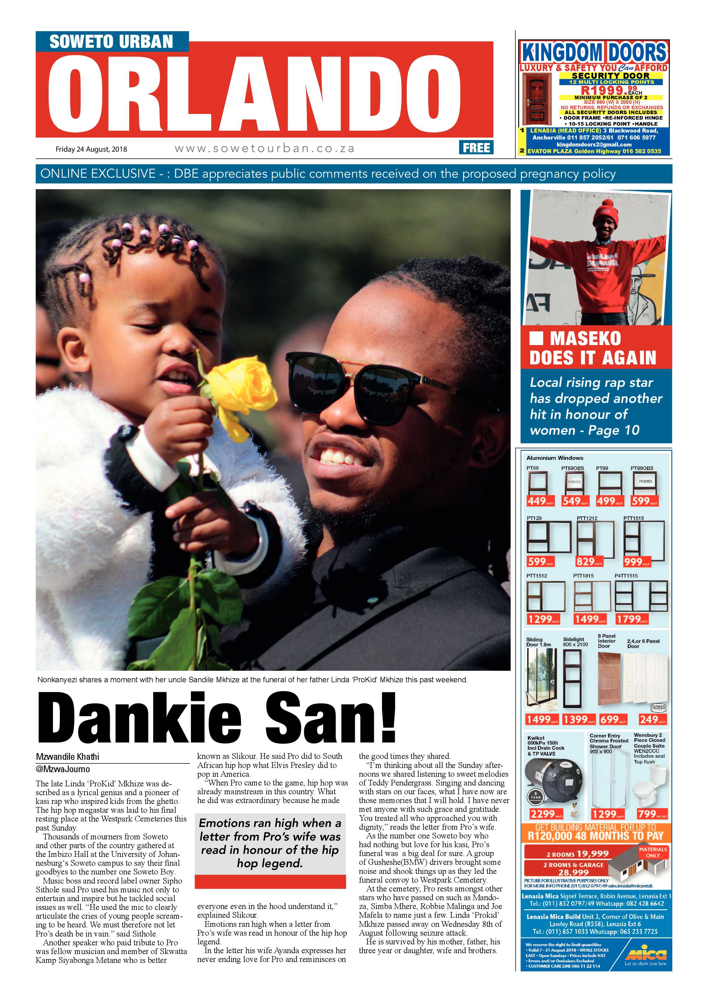 Orlando – August 24, 2018 issue page 1