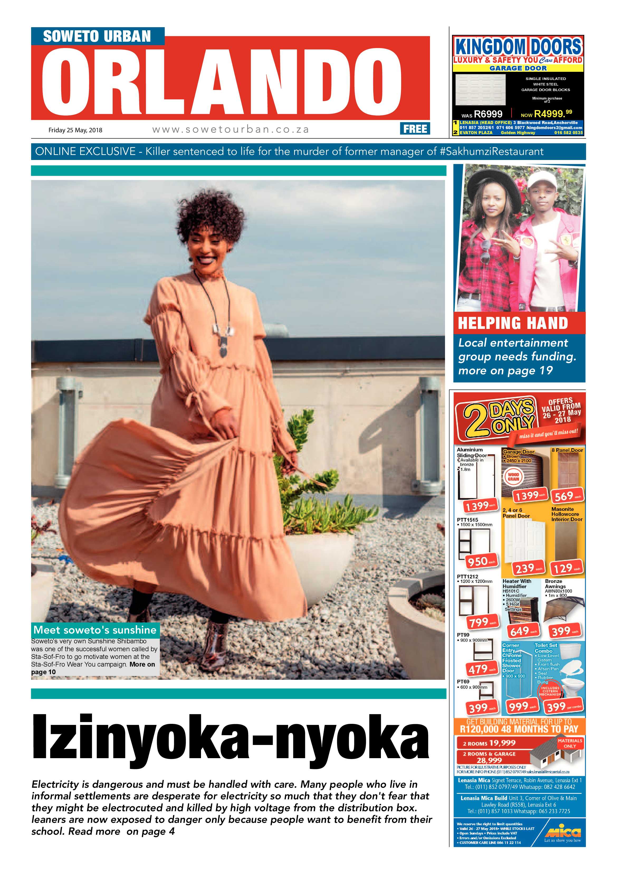 Orlando – May 25, 2018 issue page 1