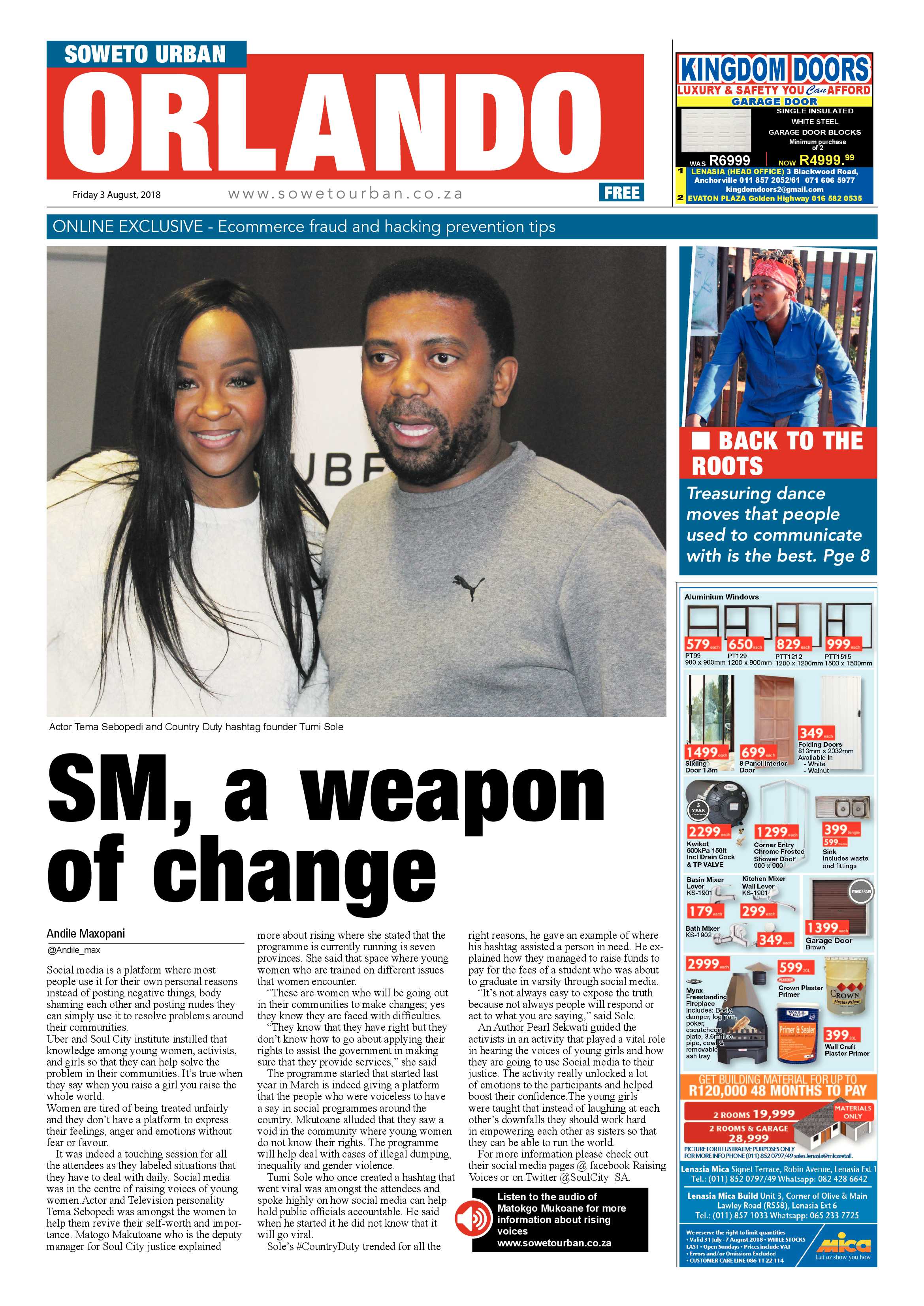 Orlando – August 03, 2018 issue page 1