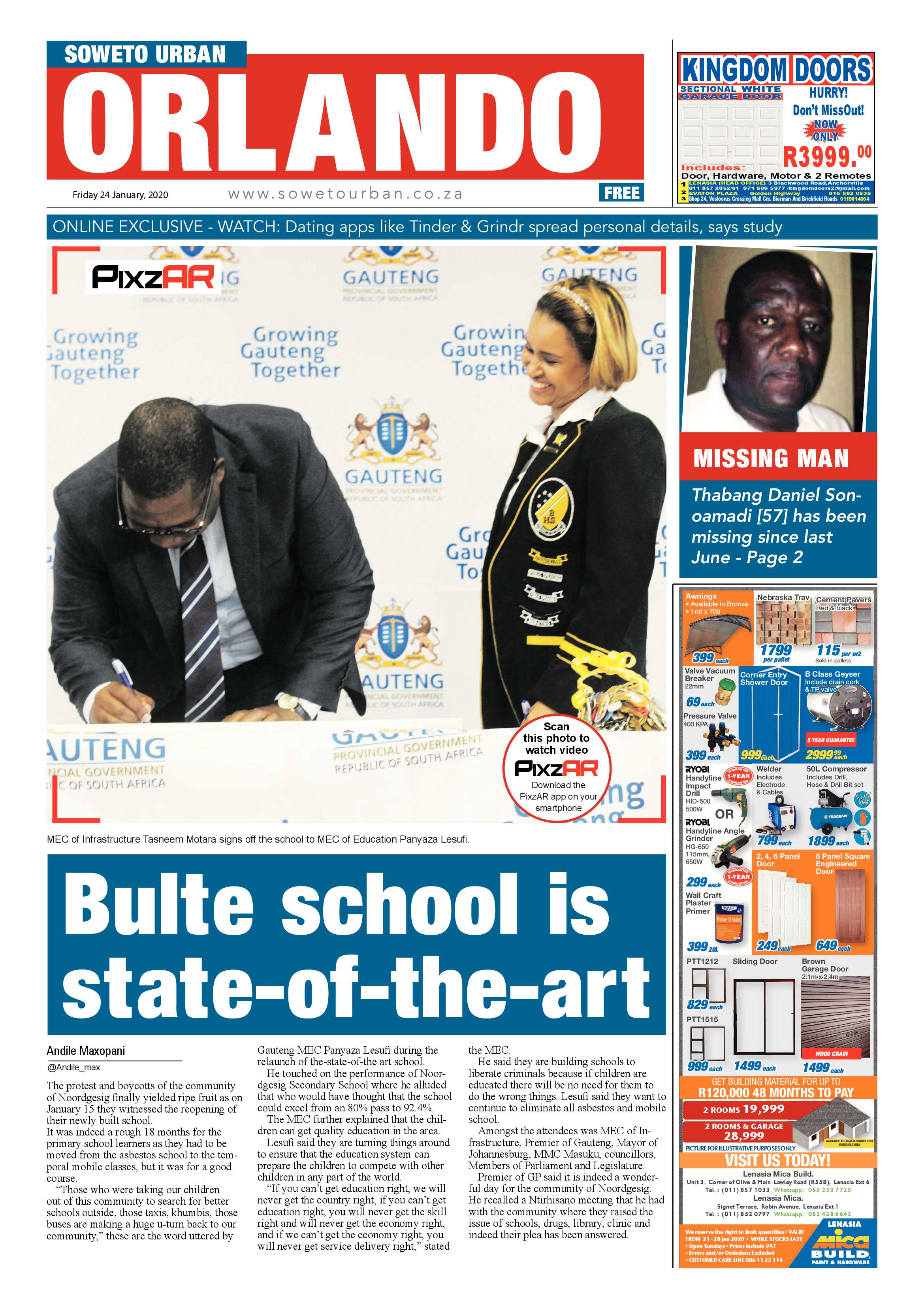 Orlando News – January 24, 2020 page 1