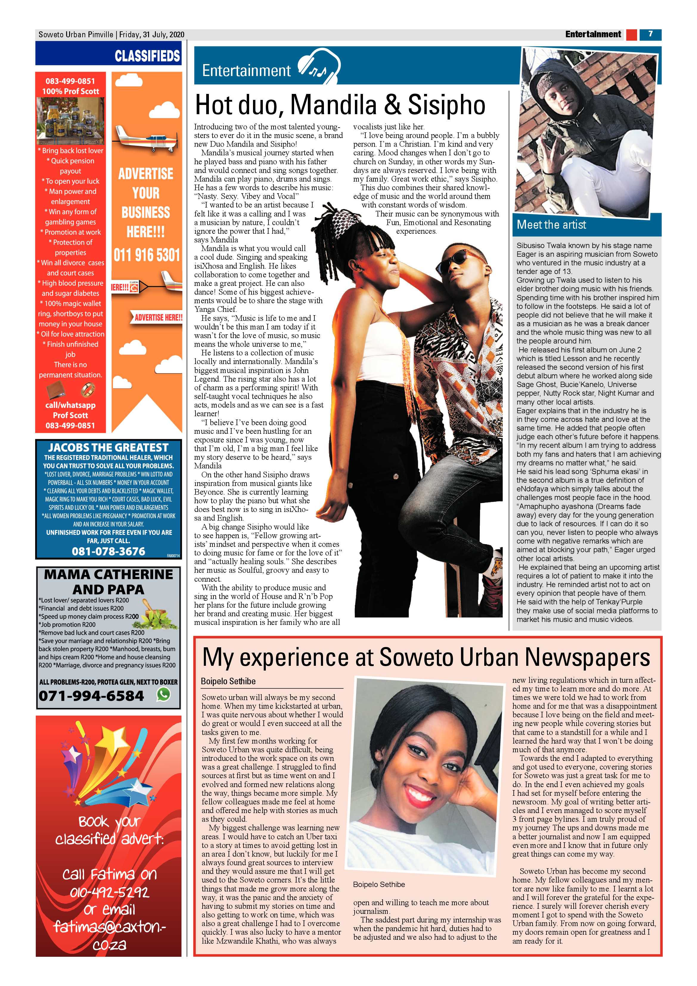 Pimville,  August 7, 2020 page 7