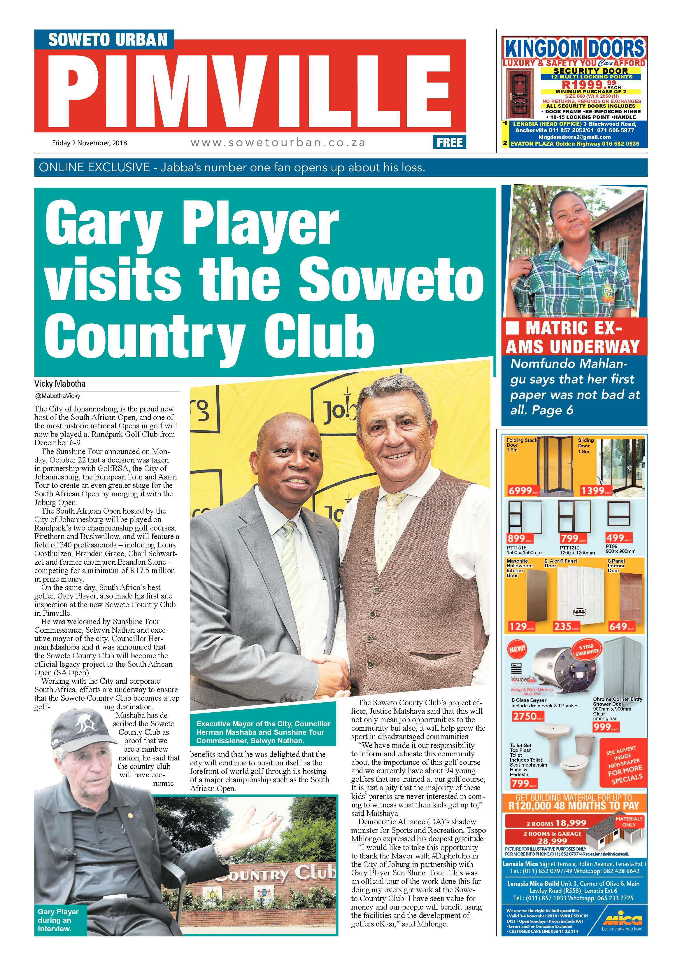 Pimville – November 2, 2018 issue page 1