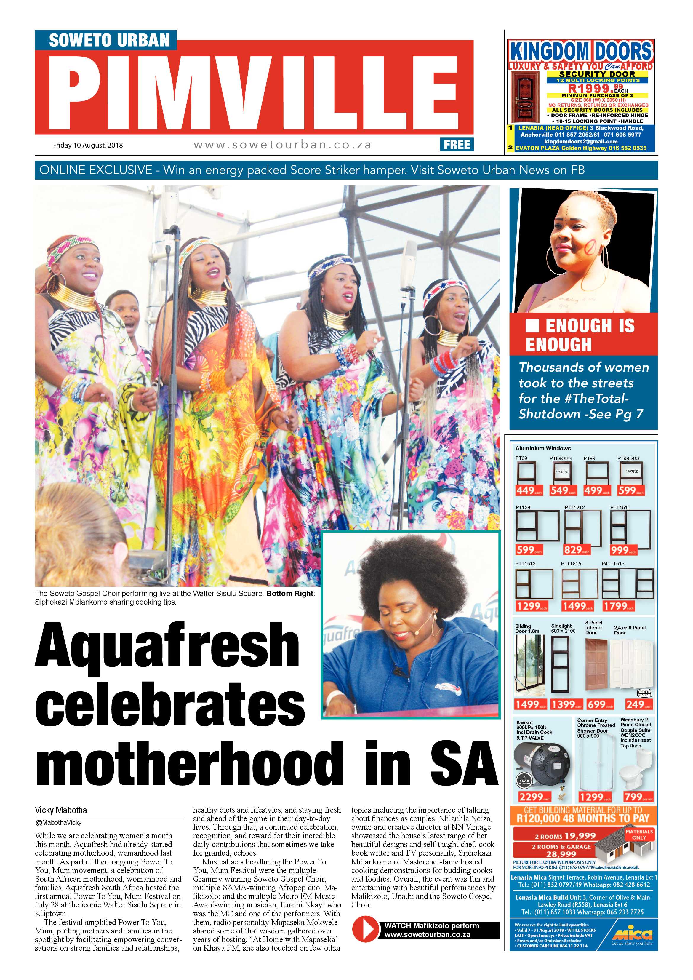 Pimville – August 10, 2018 issue page 1