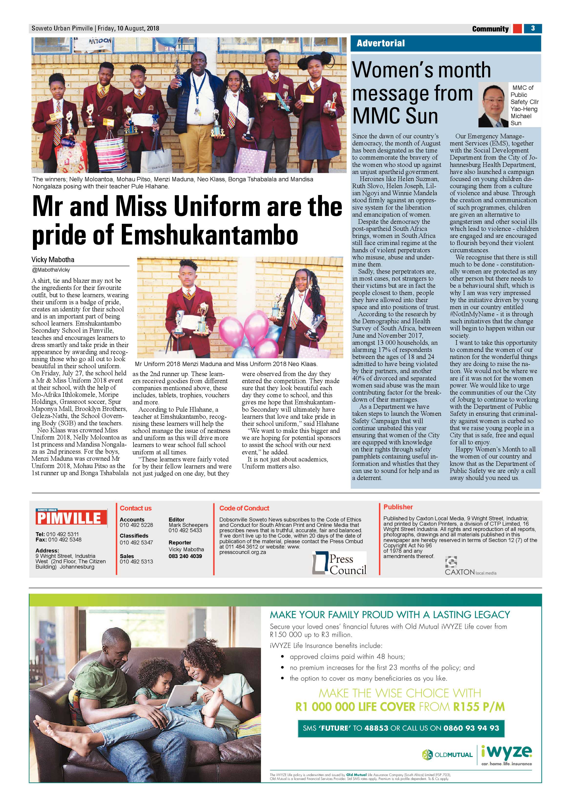 Pimville – August 10, 2018 issue page 3