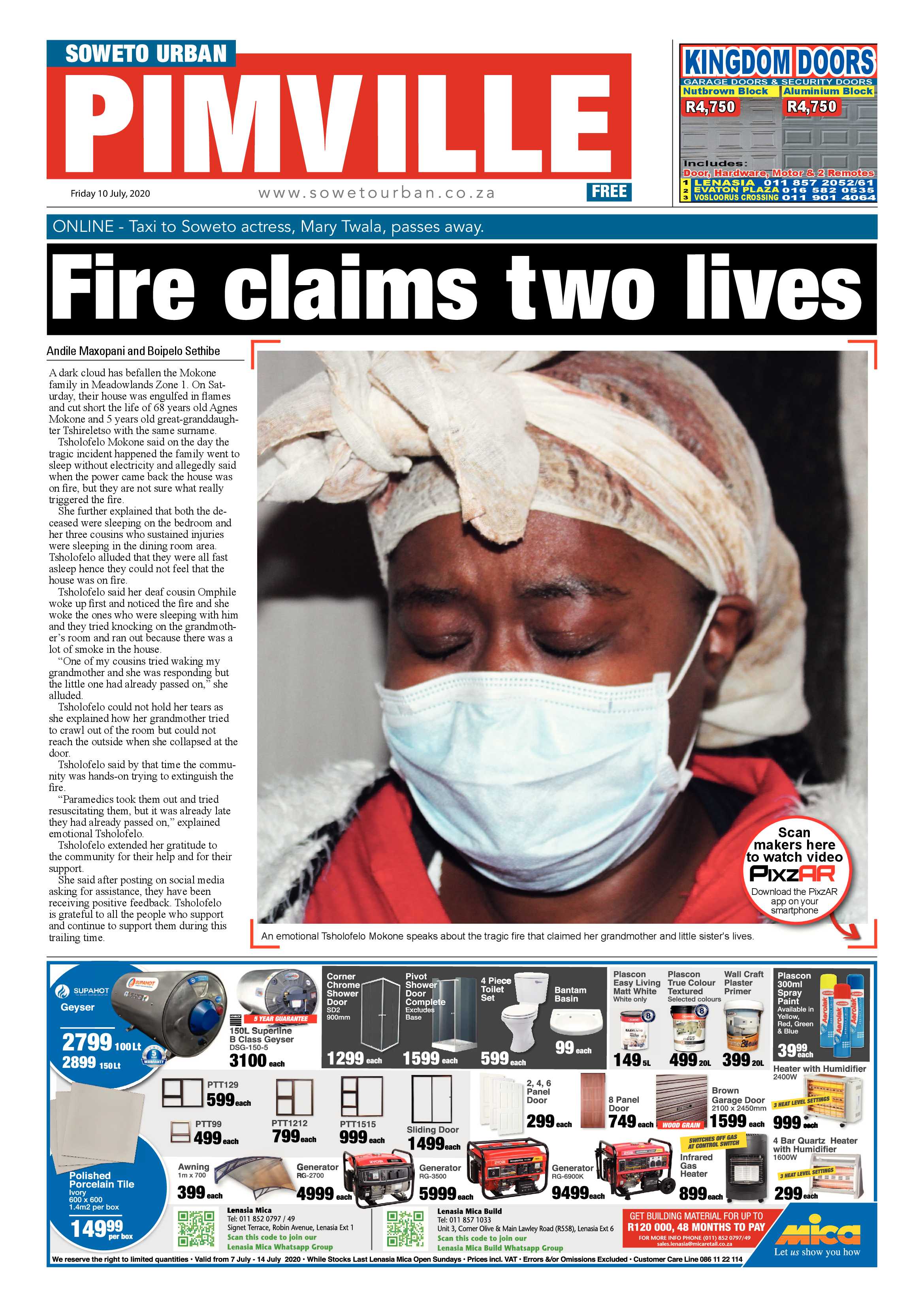 Pimville July 10, 2020 page 1