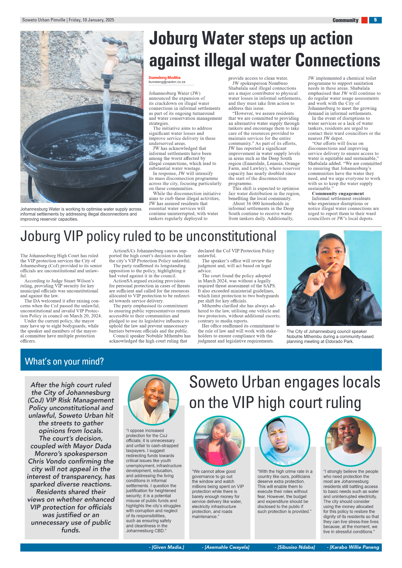 Pimville: 10 January 2025 page 5