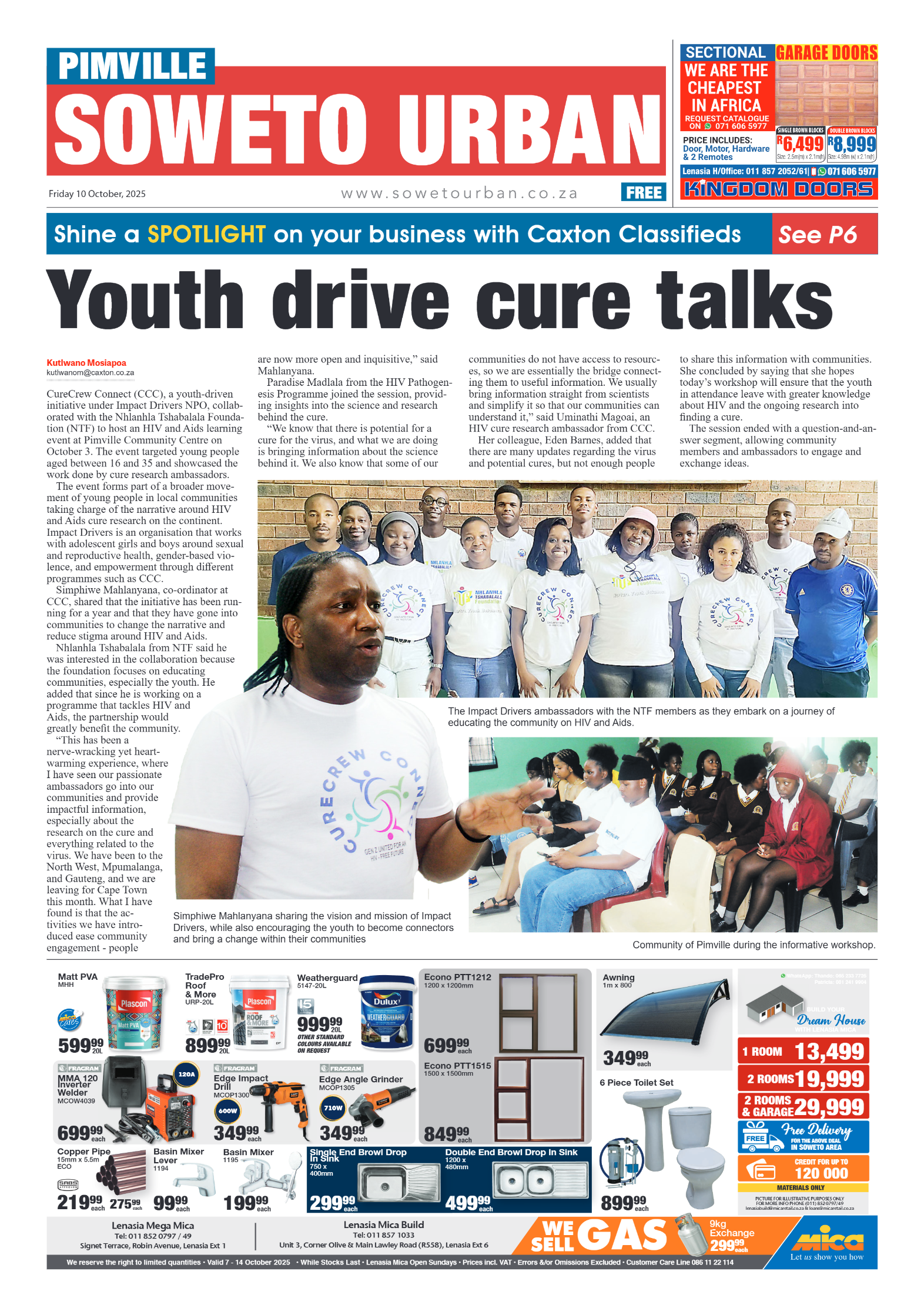 Pimville: 10 October 2025 page 1