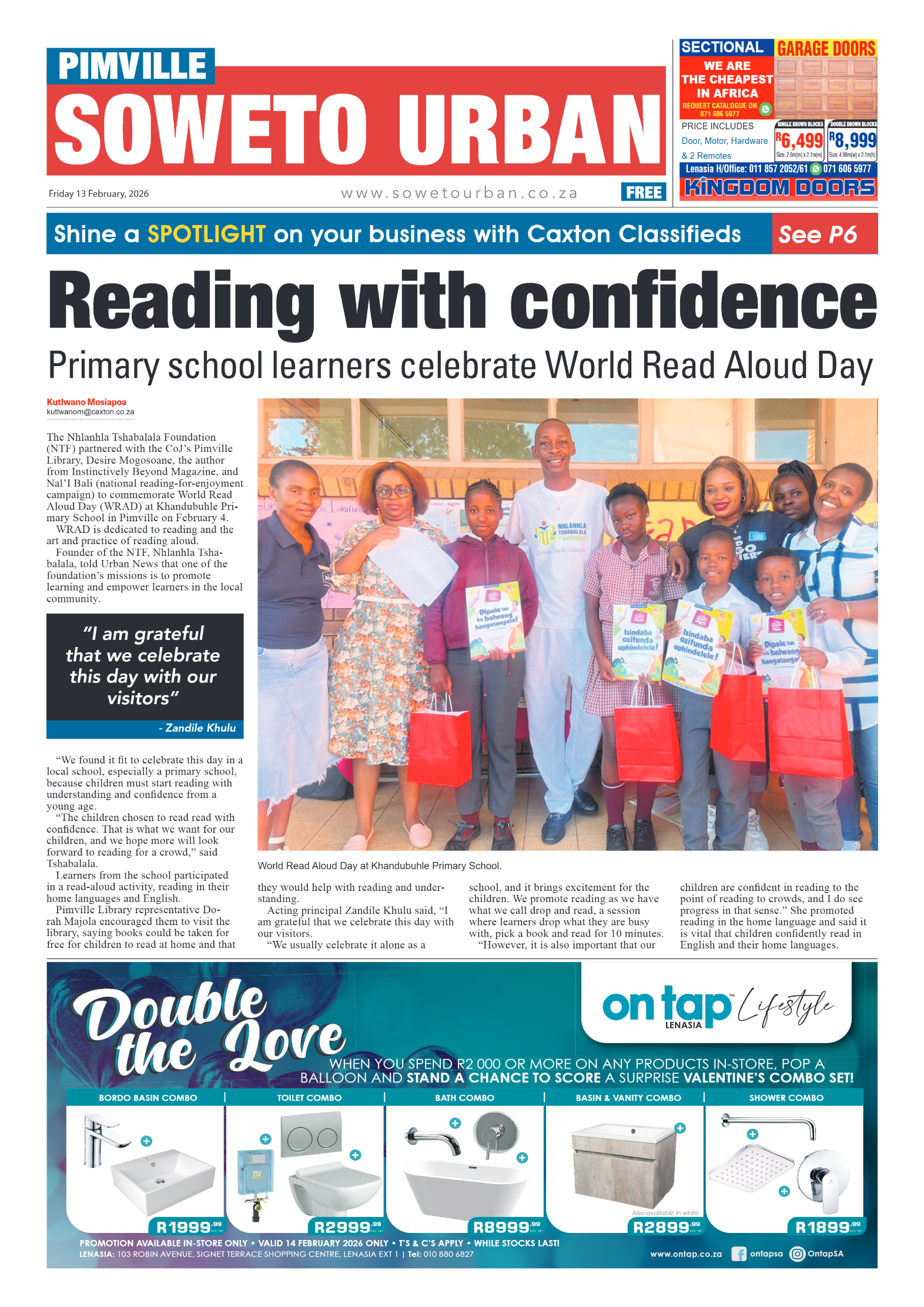 Pimville: 13 February 2026 page 1