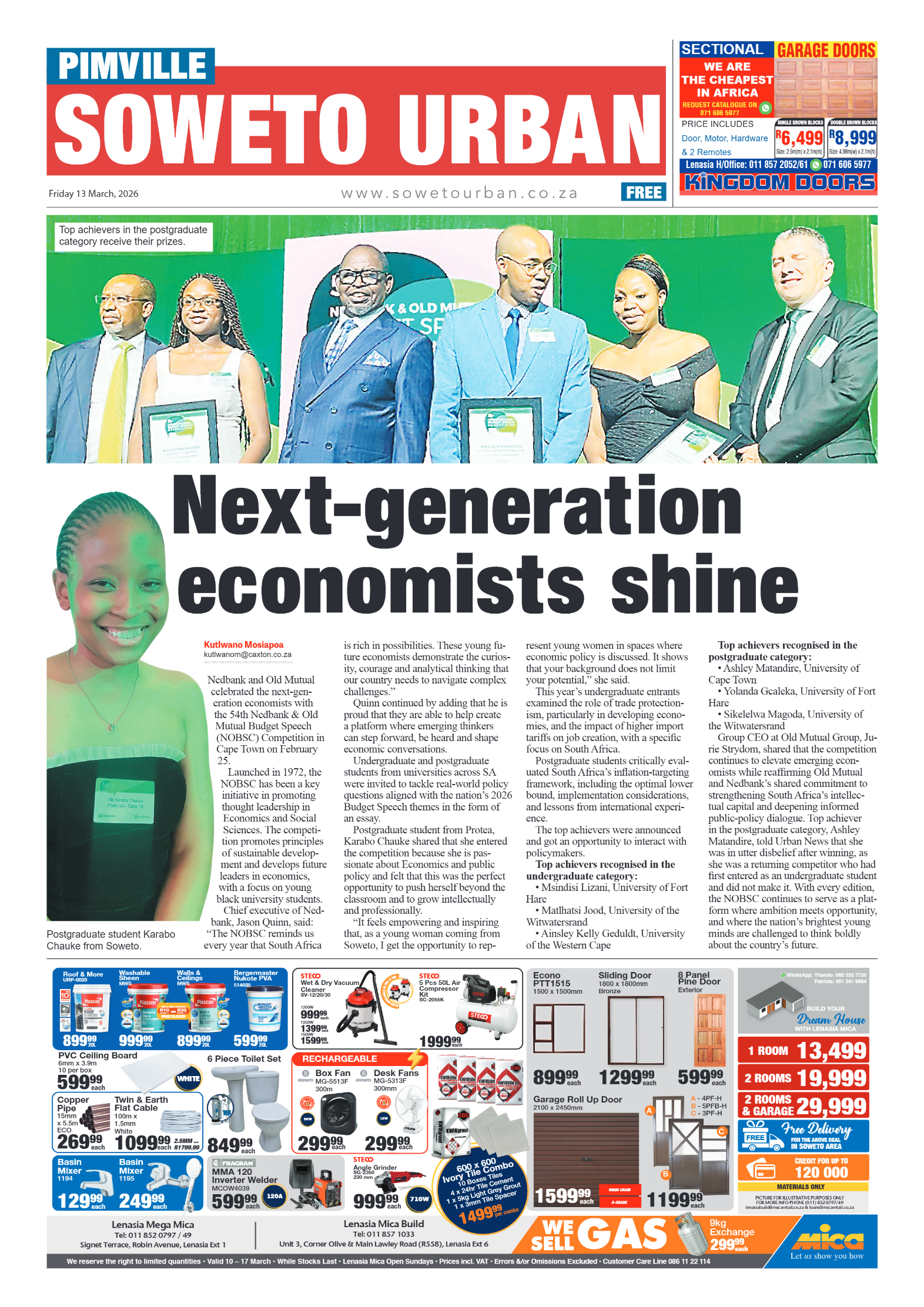 Pimville: 13 March 2026 page 1