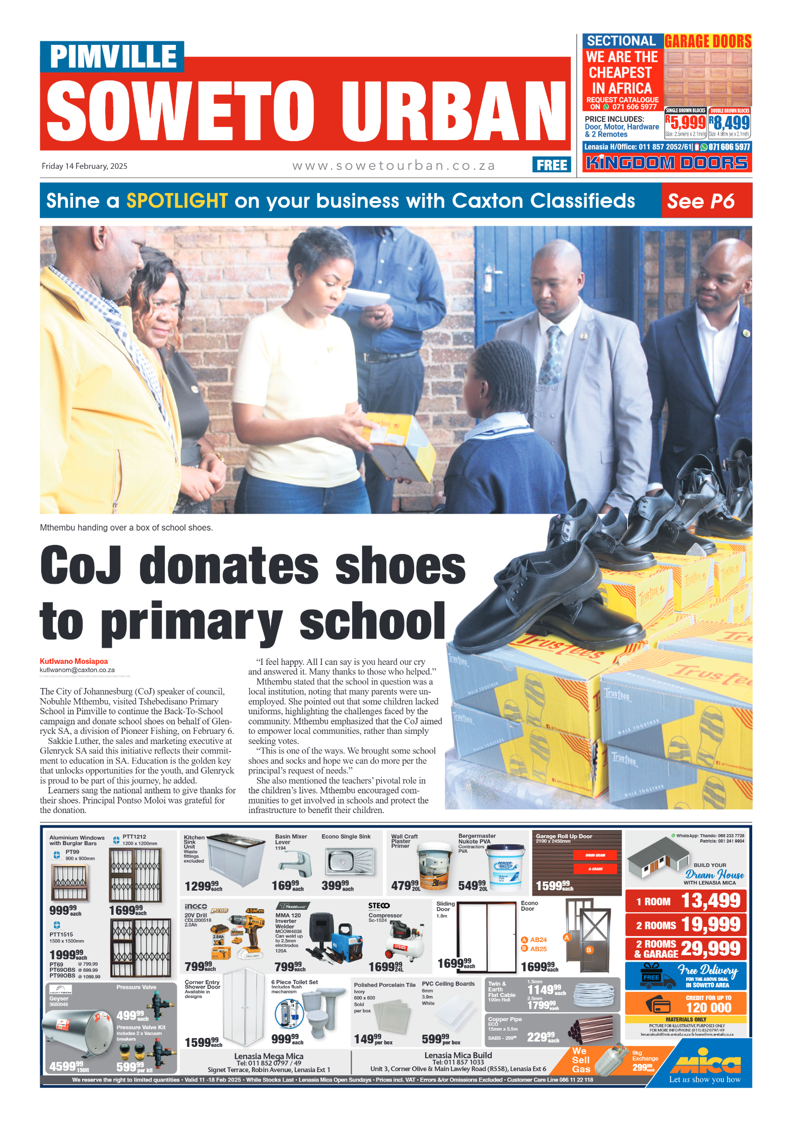 Pimville: 14 February 2025 page 1