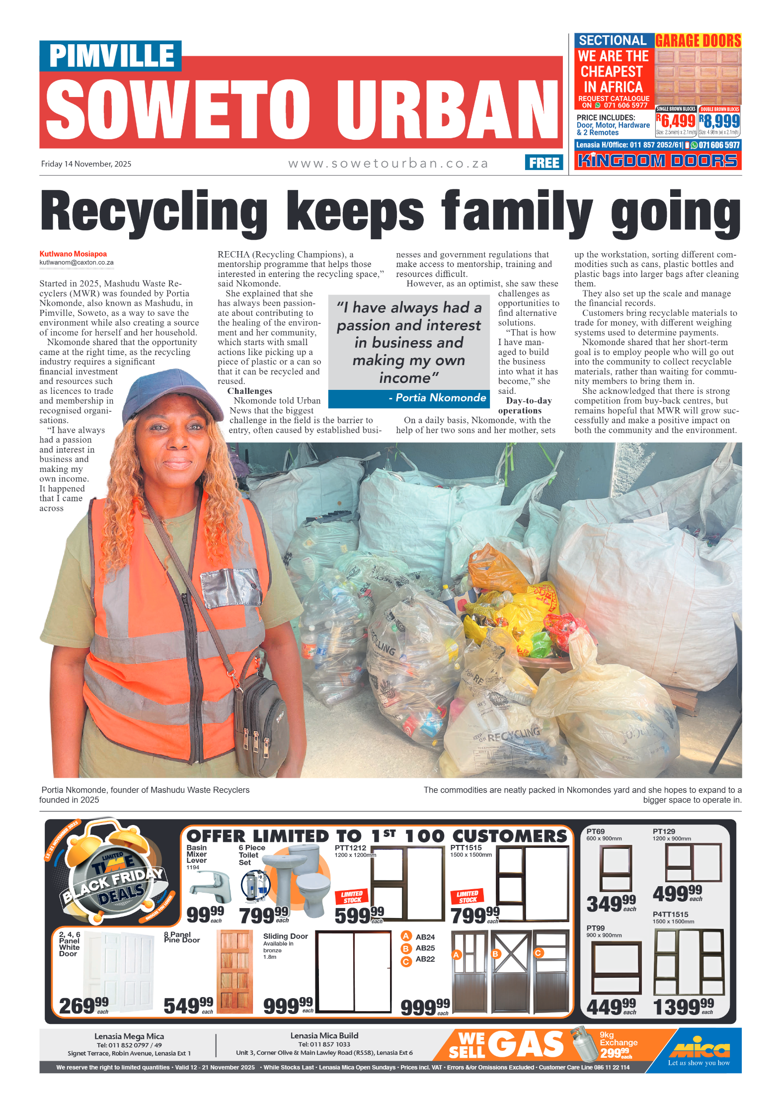 Pimville: 14 November 2025 page 1