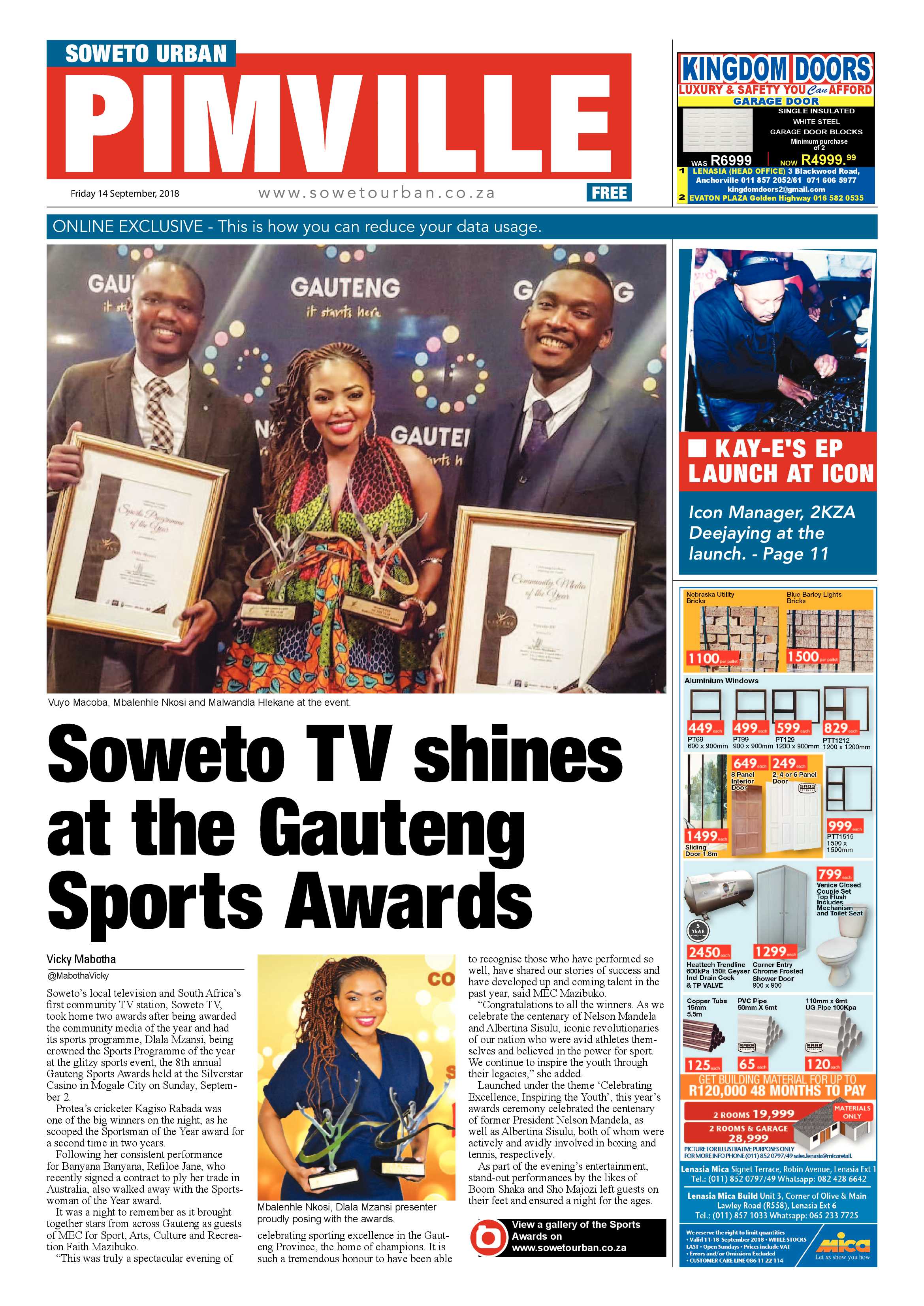 Pimville – September 14, 2018 issue page 1