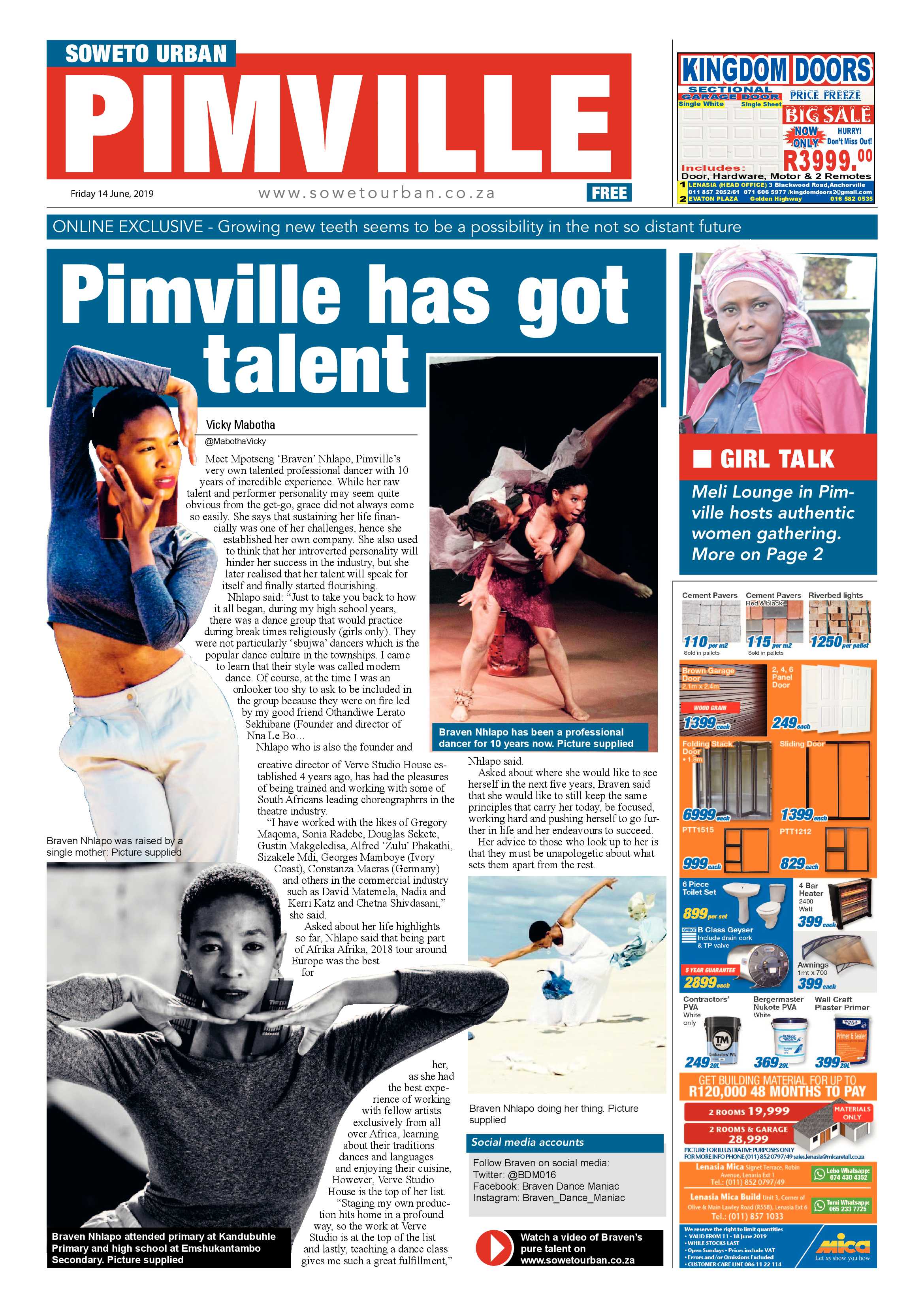 Pimville  News – June 14, 2019 page 1