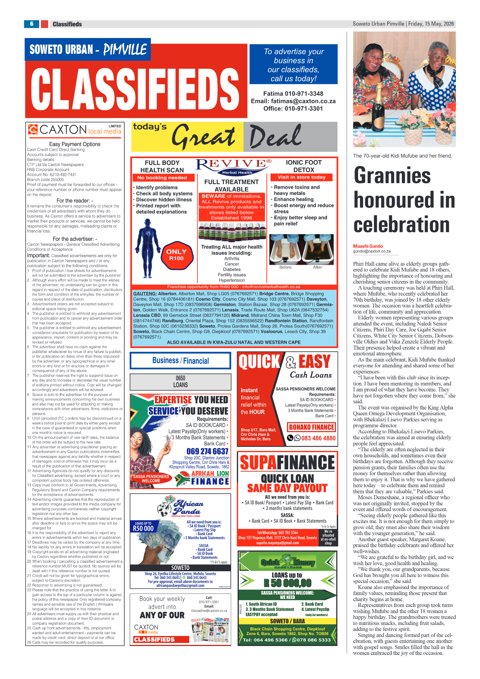 Pimville: 15 May 2026 page 6
