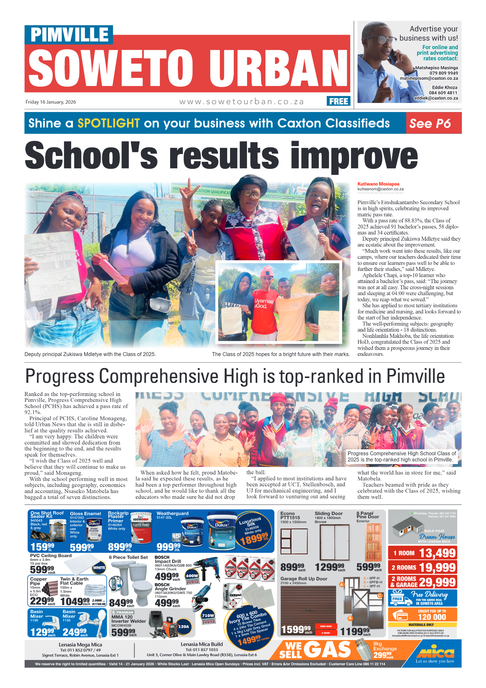 Pimville: 16 January 2026 page 1