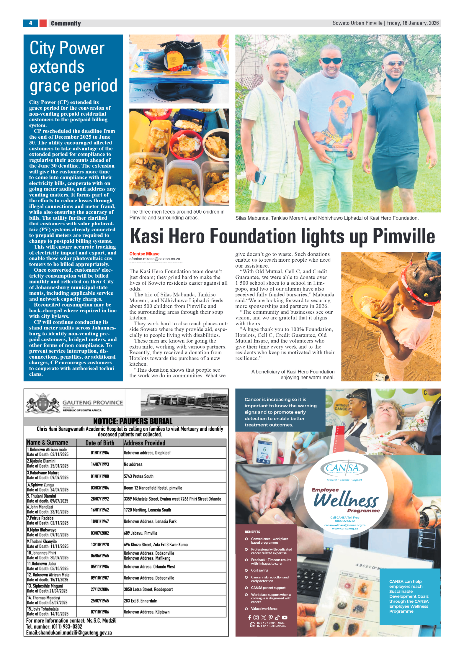 Pimville: 16 January 2026 page 4