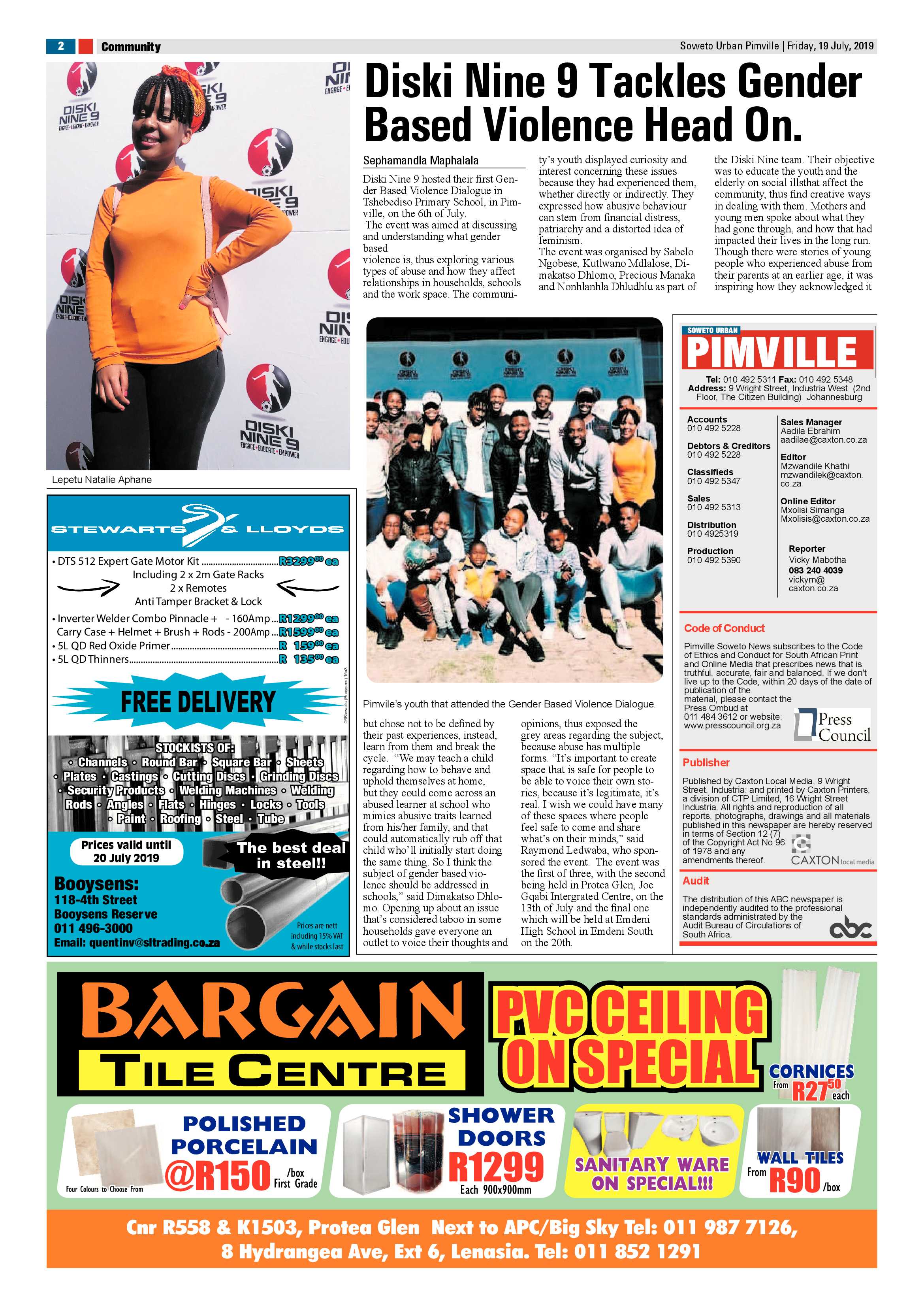 Pimville News – July 19, 2019 page 2