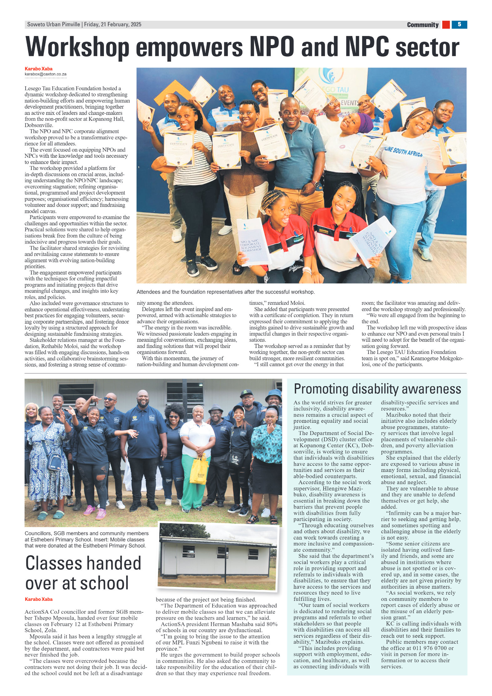 Pimville: 21 February 2025 page 5