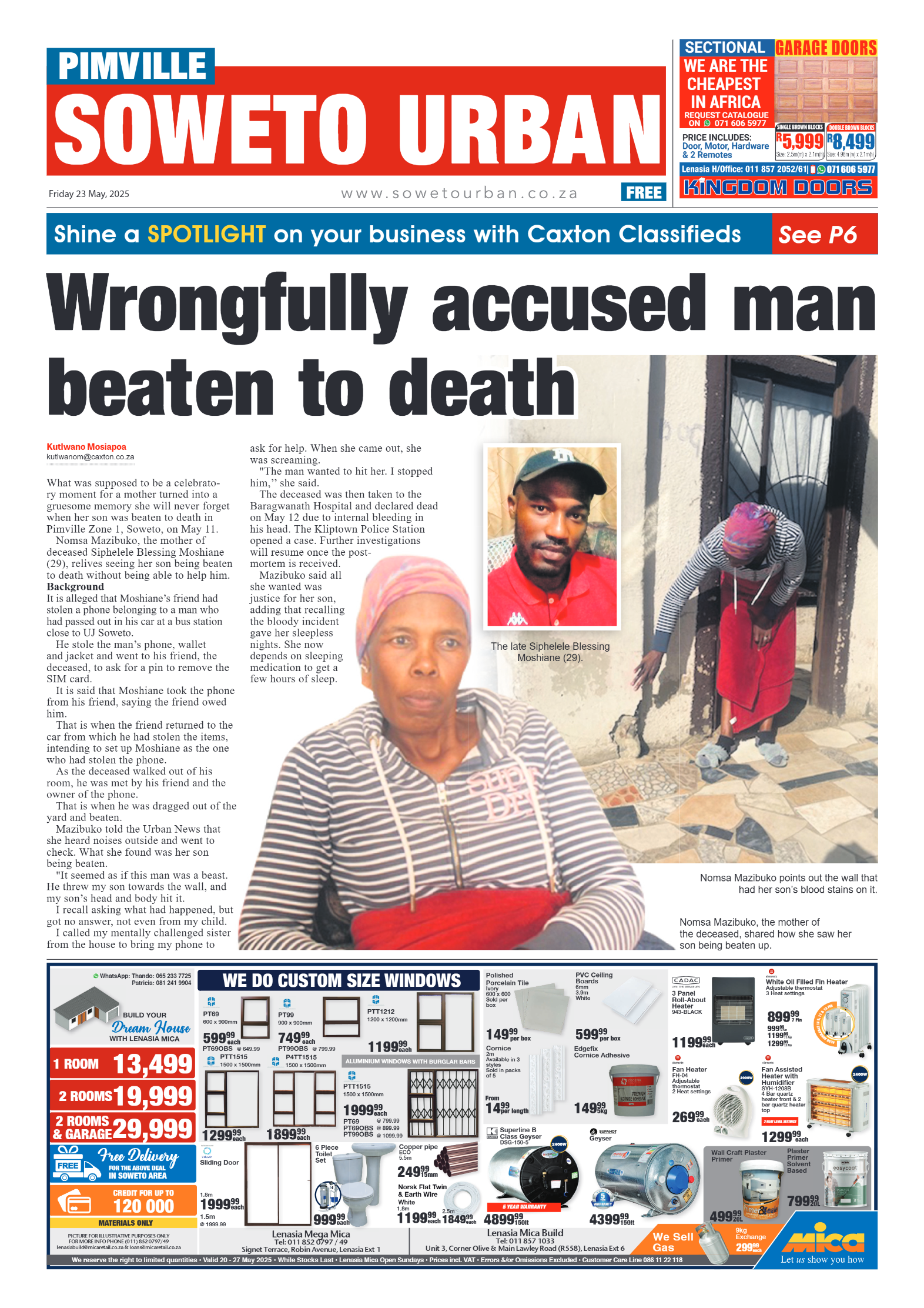 Pimville: 23 May 2025 page 1