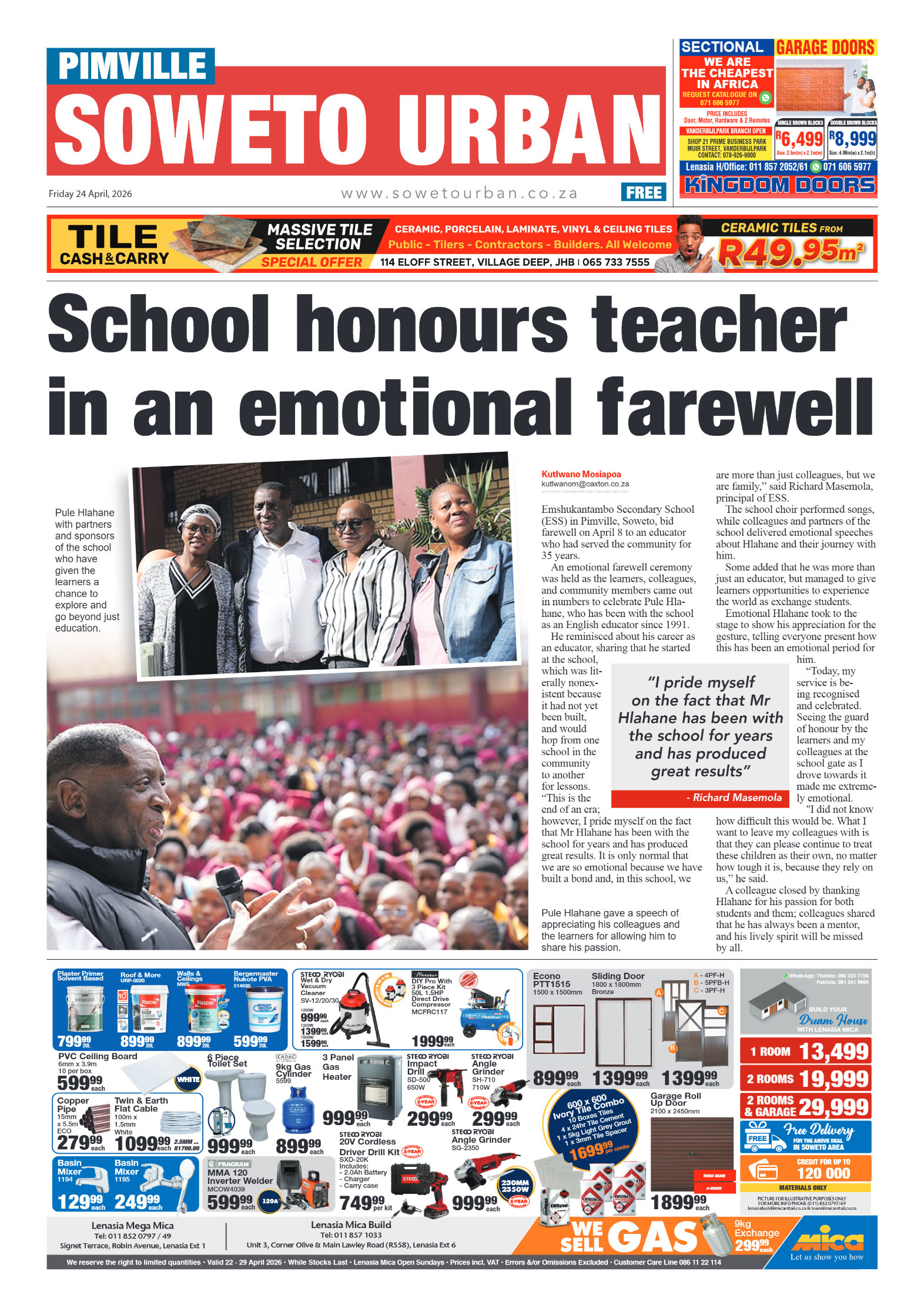 Pimville: 26 April 2026 page 1