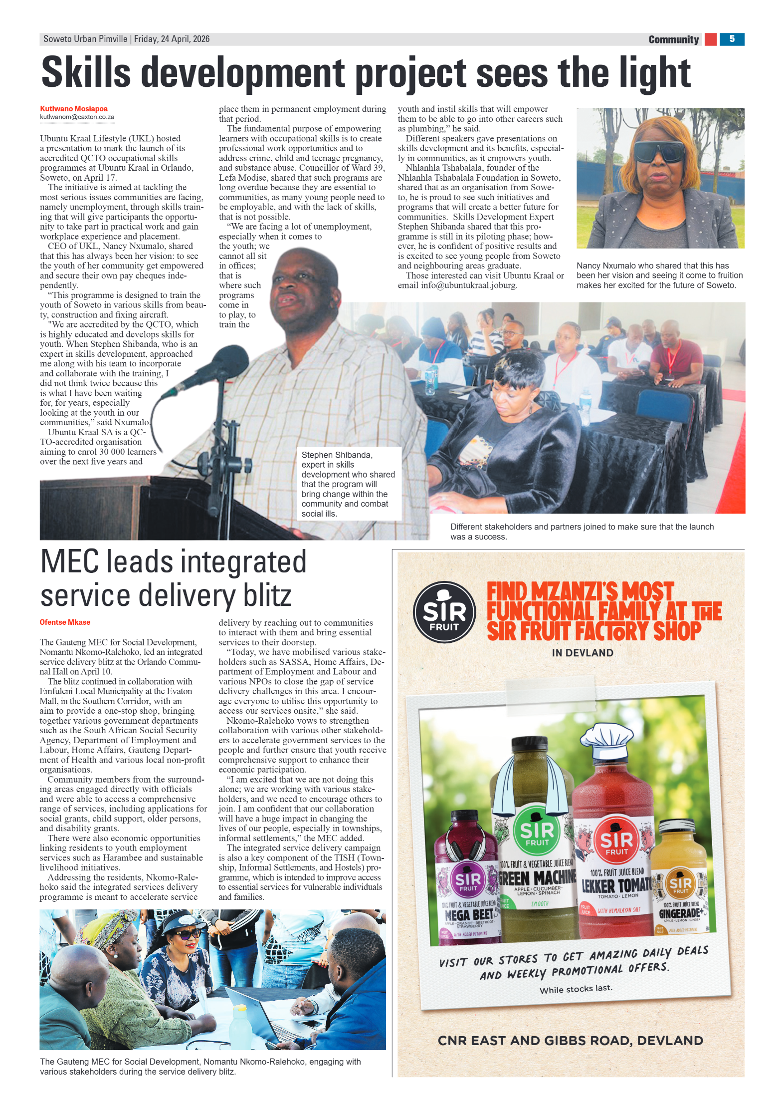 Pimville: 26 April 2026 page 5