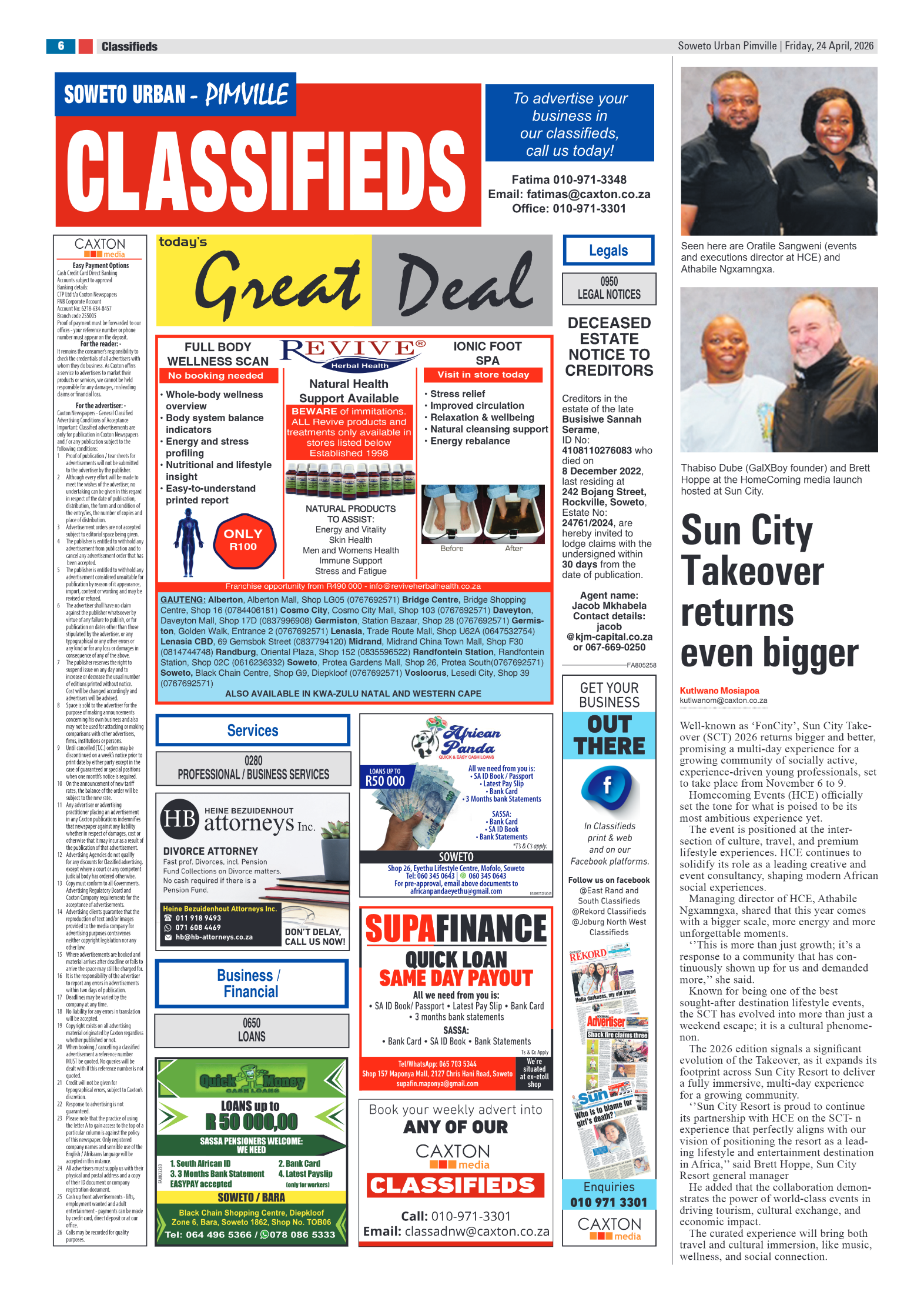 Pimville: 26 April 2026 page 6