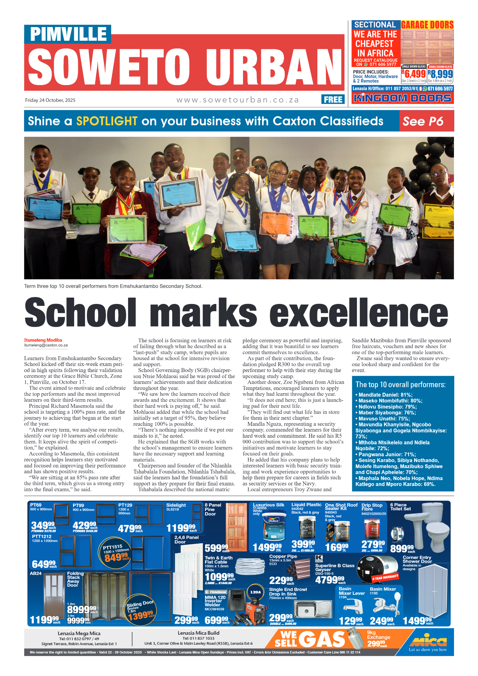 Pimville: 24 October 2025 page 1