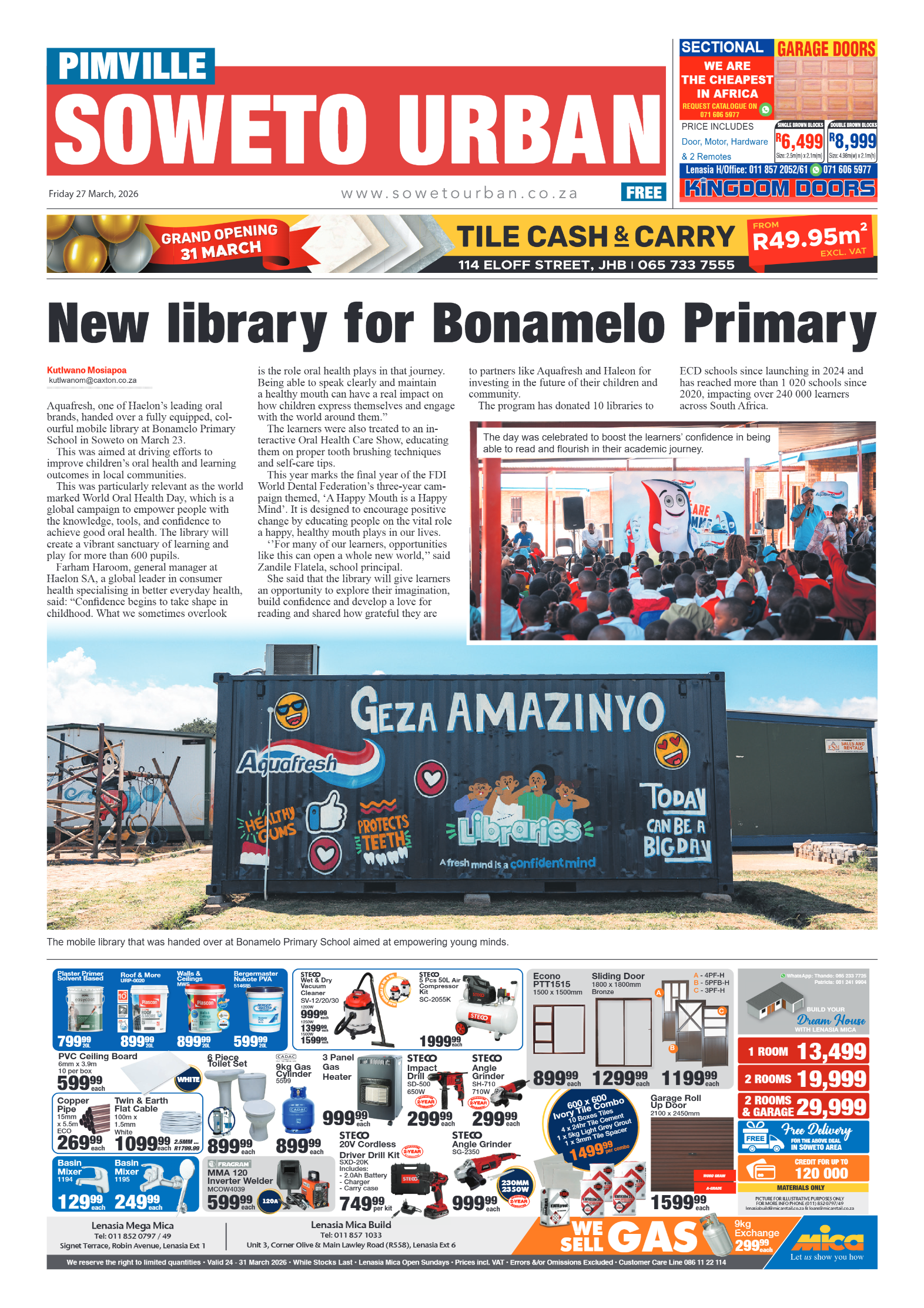 Pimville: 27 March 2026 page 1