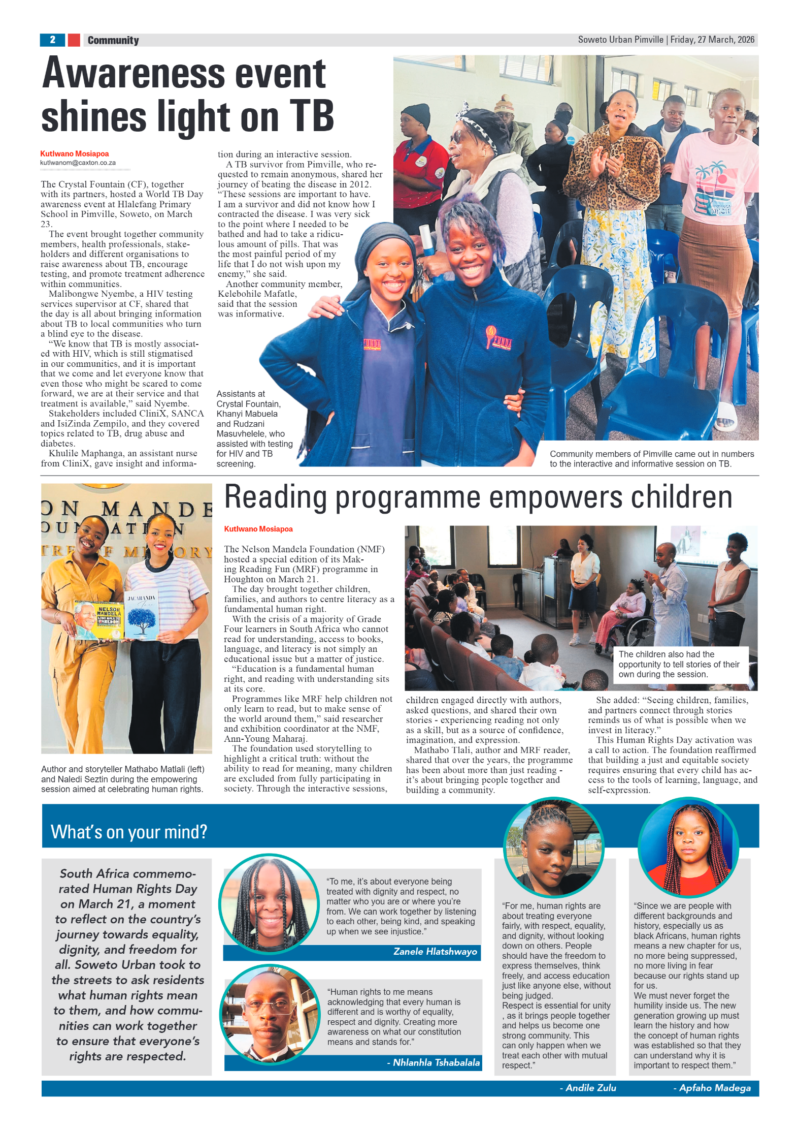 Pimville: 27 March 2026 page 2