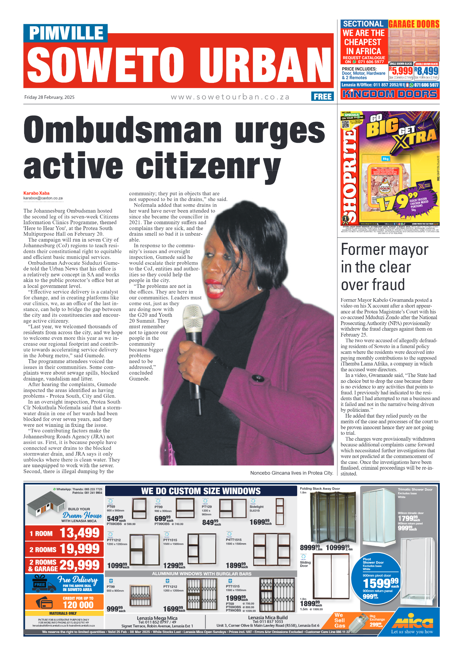 Pimville: 28 February 2025 page 1