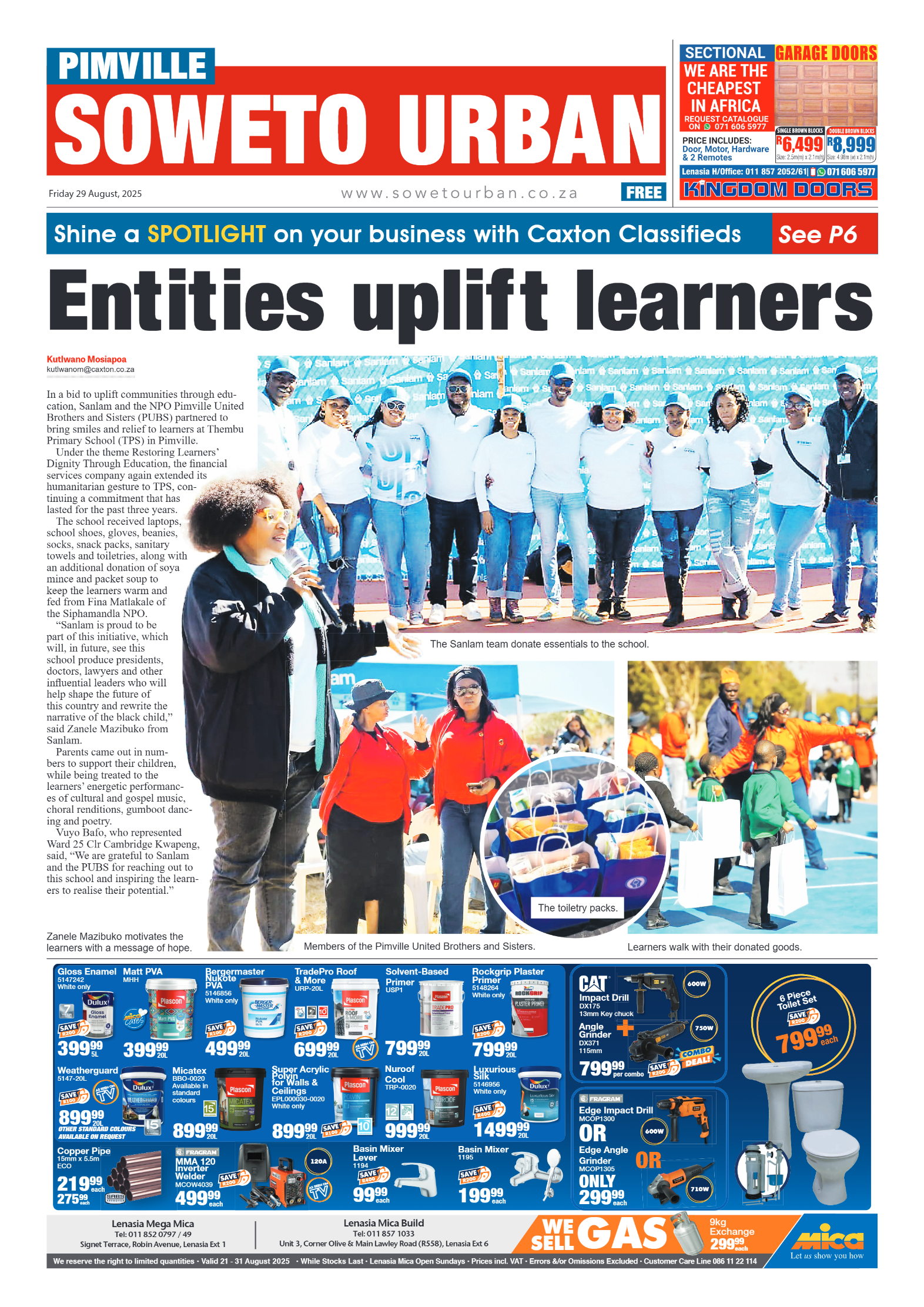Pimville: 29 August 2025 page 1
