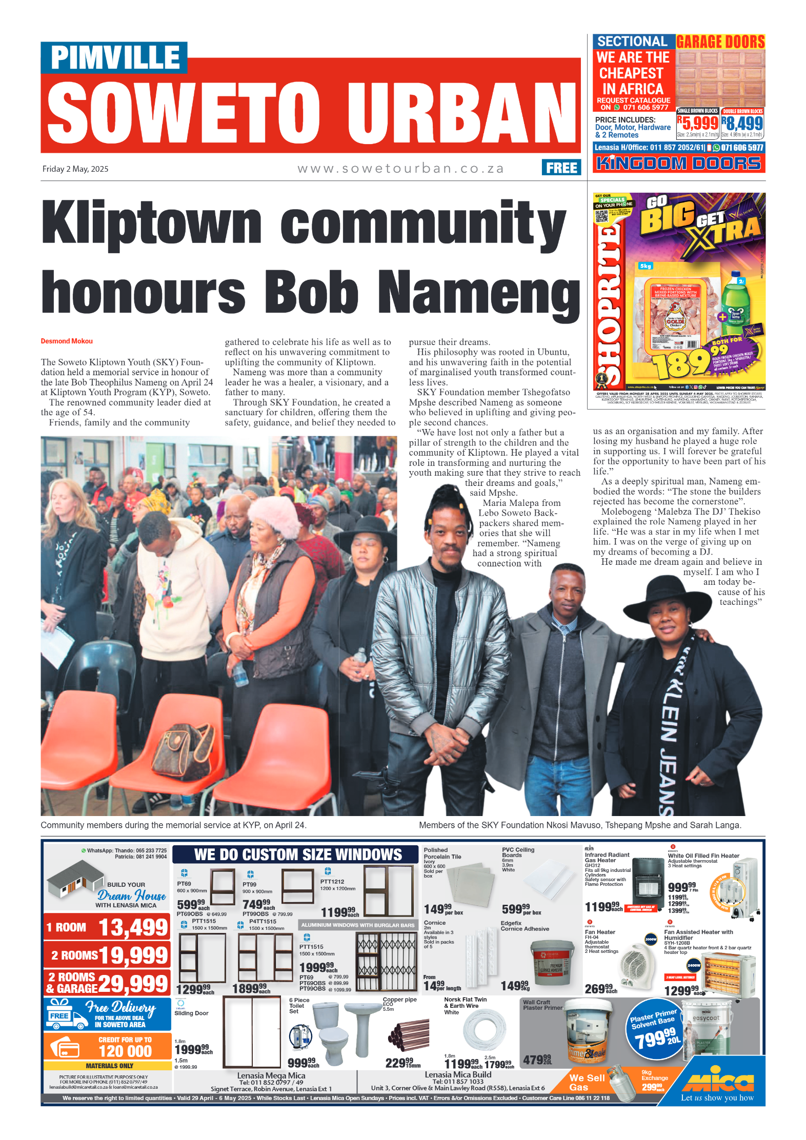 Pimville: 2 May 2025 page 1