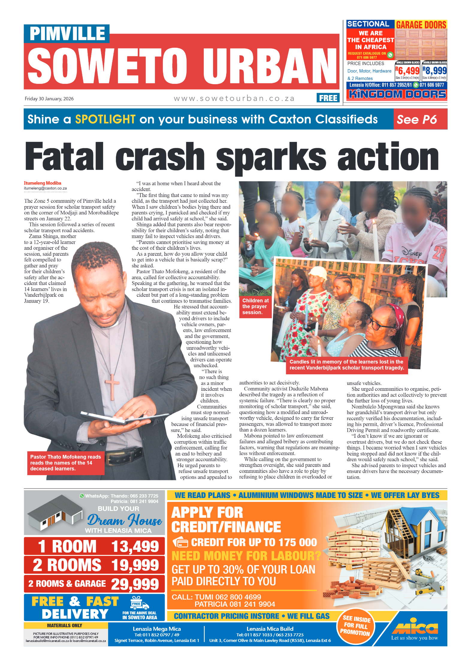 Pimville: 30 January 2026 page 1