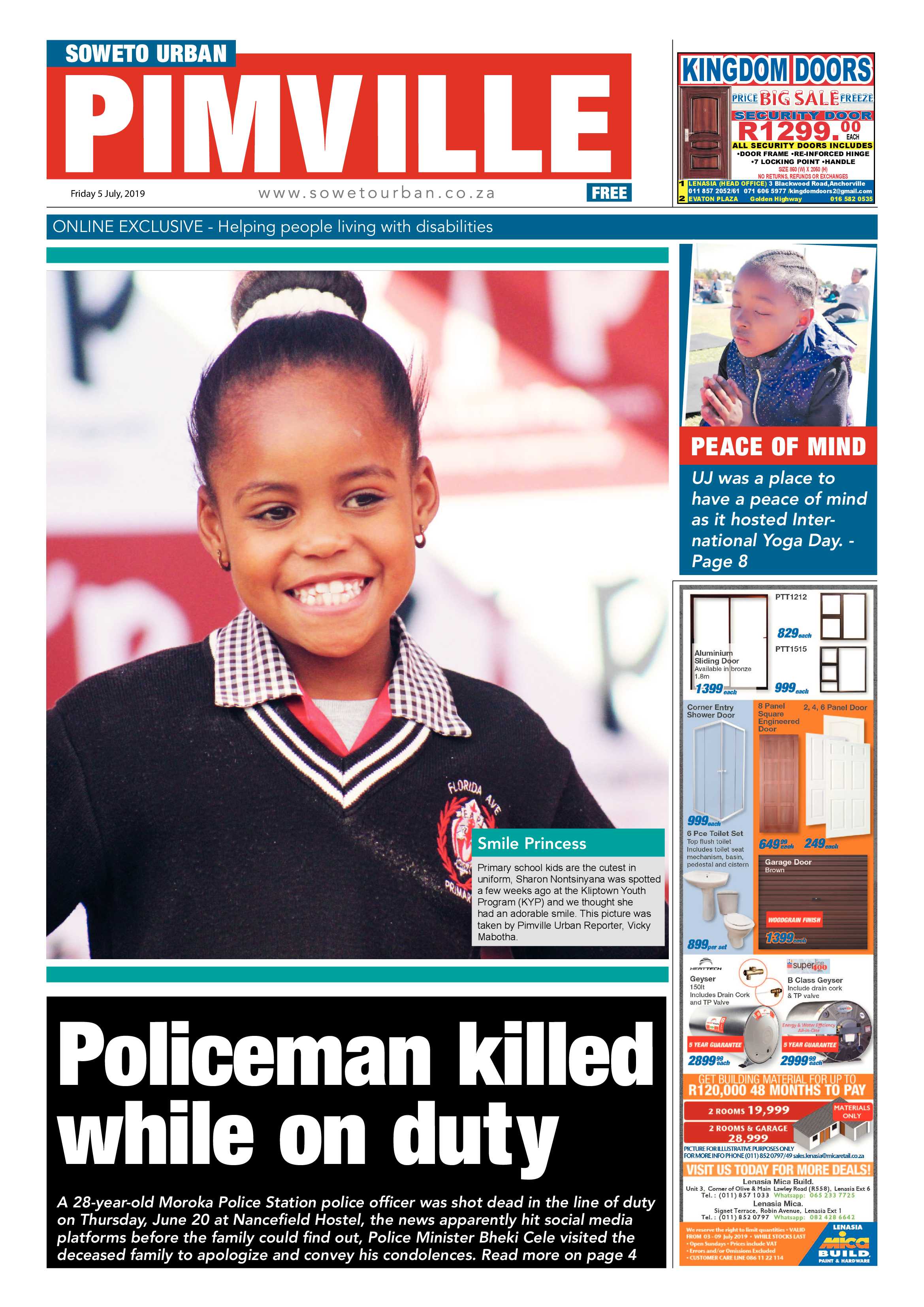 Pimville News – July 05, 2019 page 1