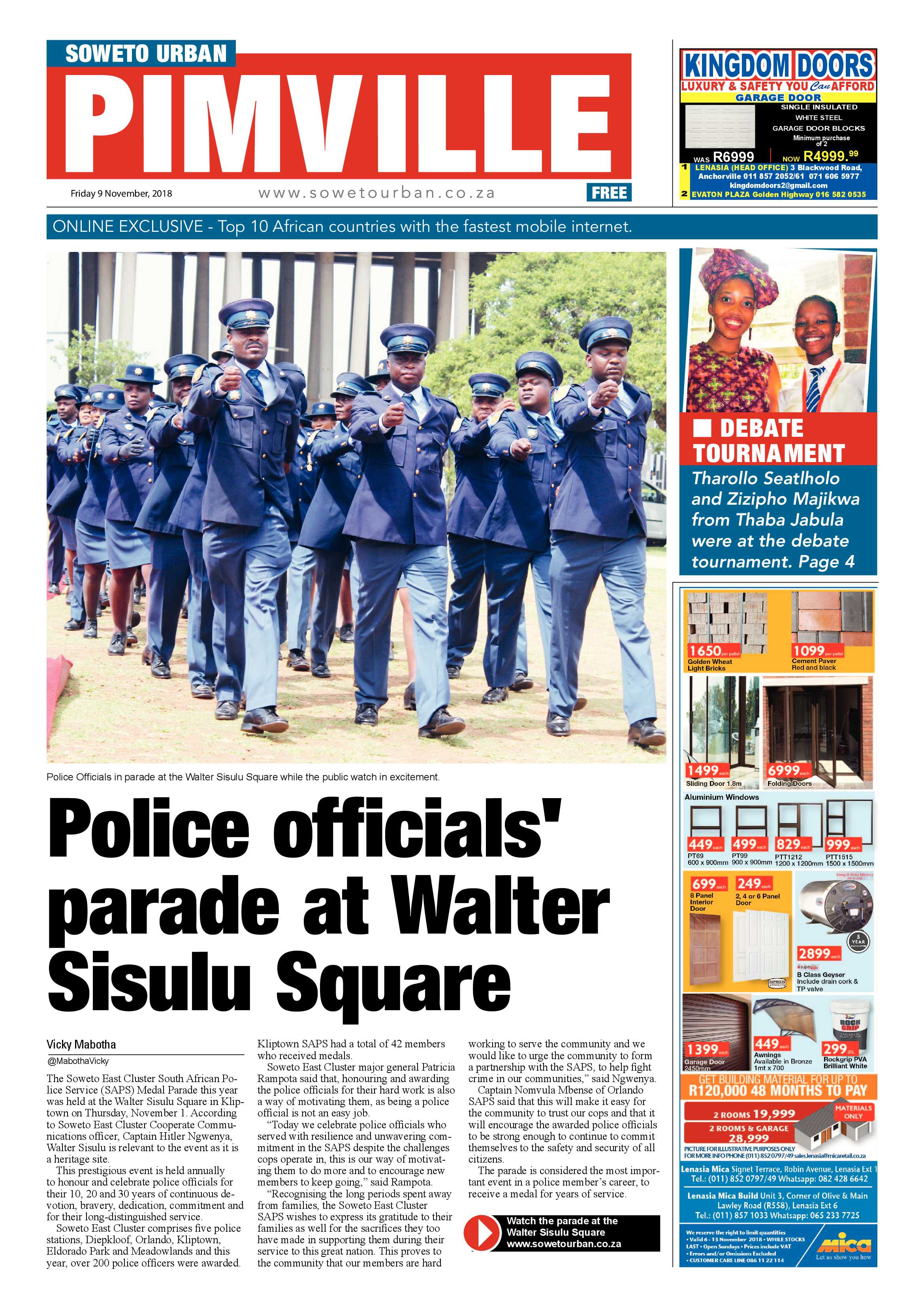 Pimville – November 9, 2018 issue page 1