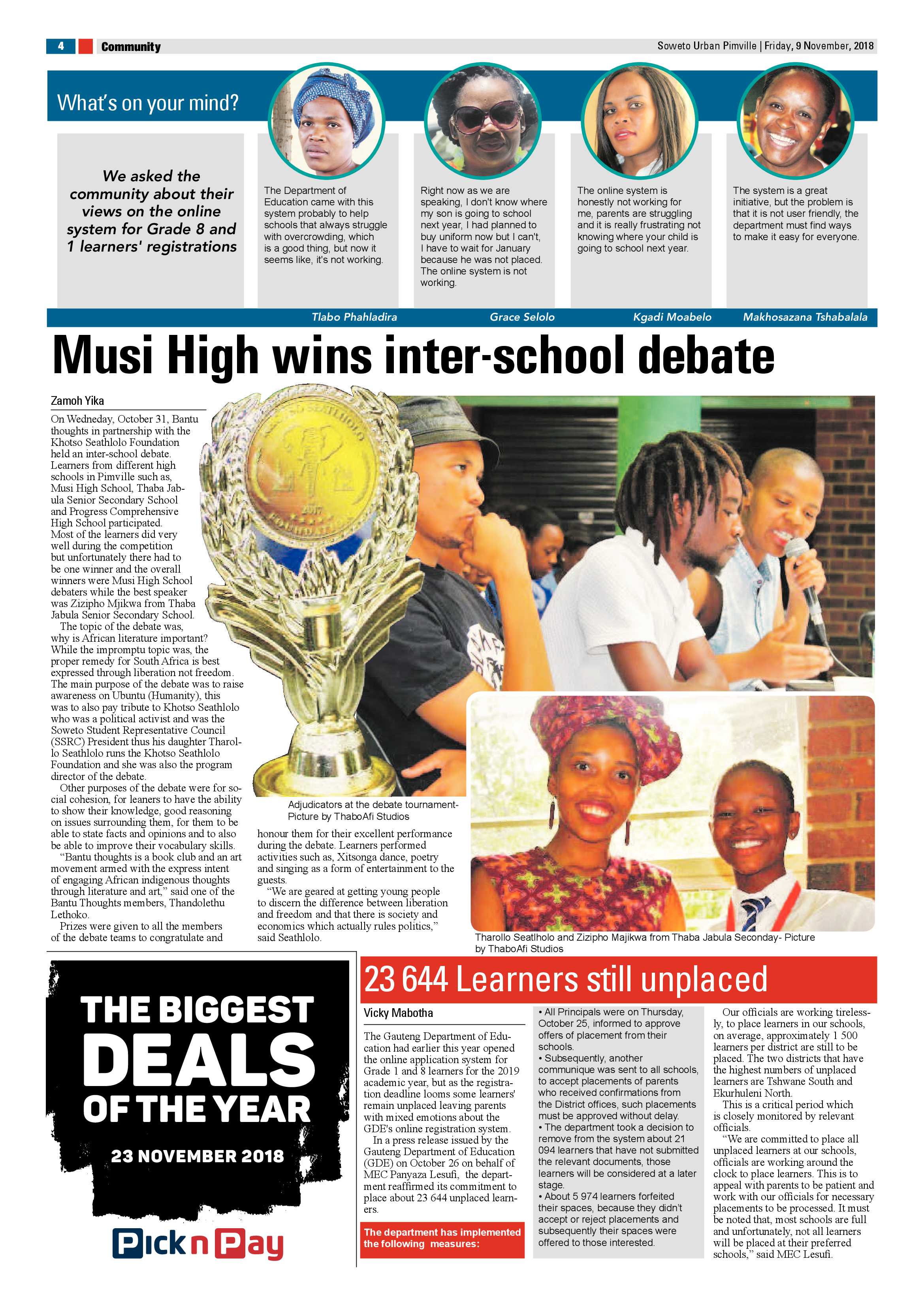 Pimville – November 9, 2018 issue page 4