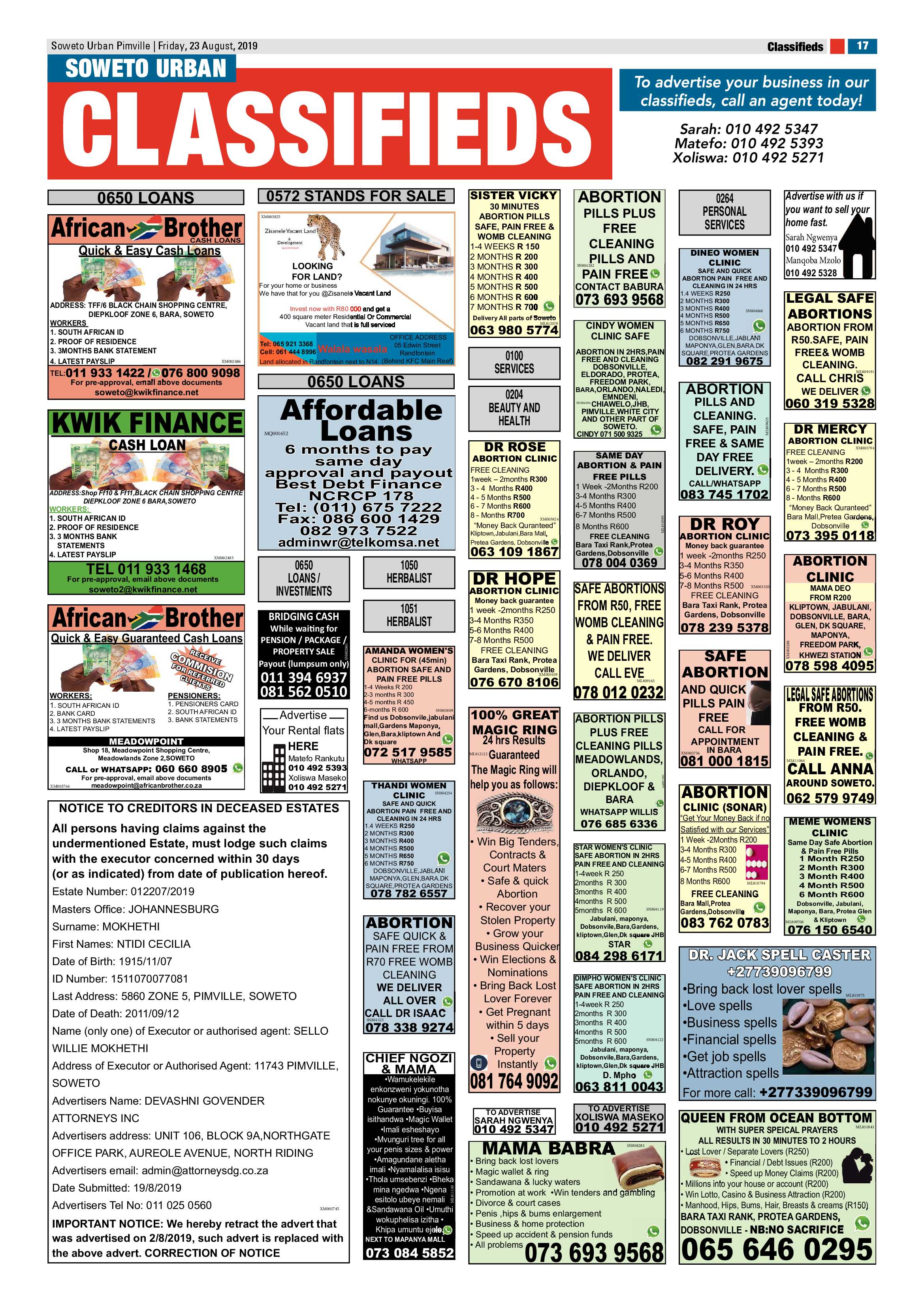 Pimville News – September 06, 2019 page 17