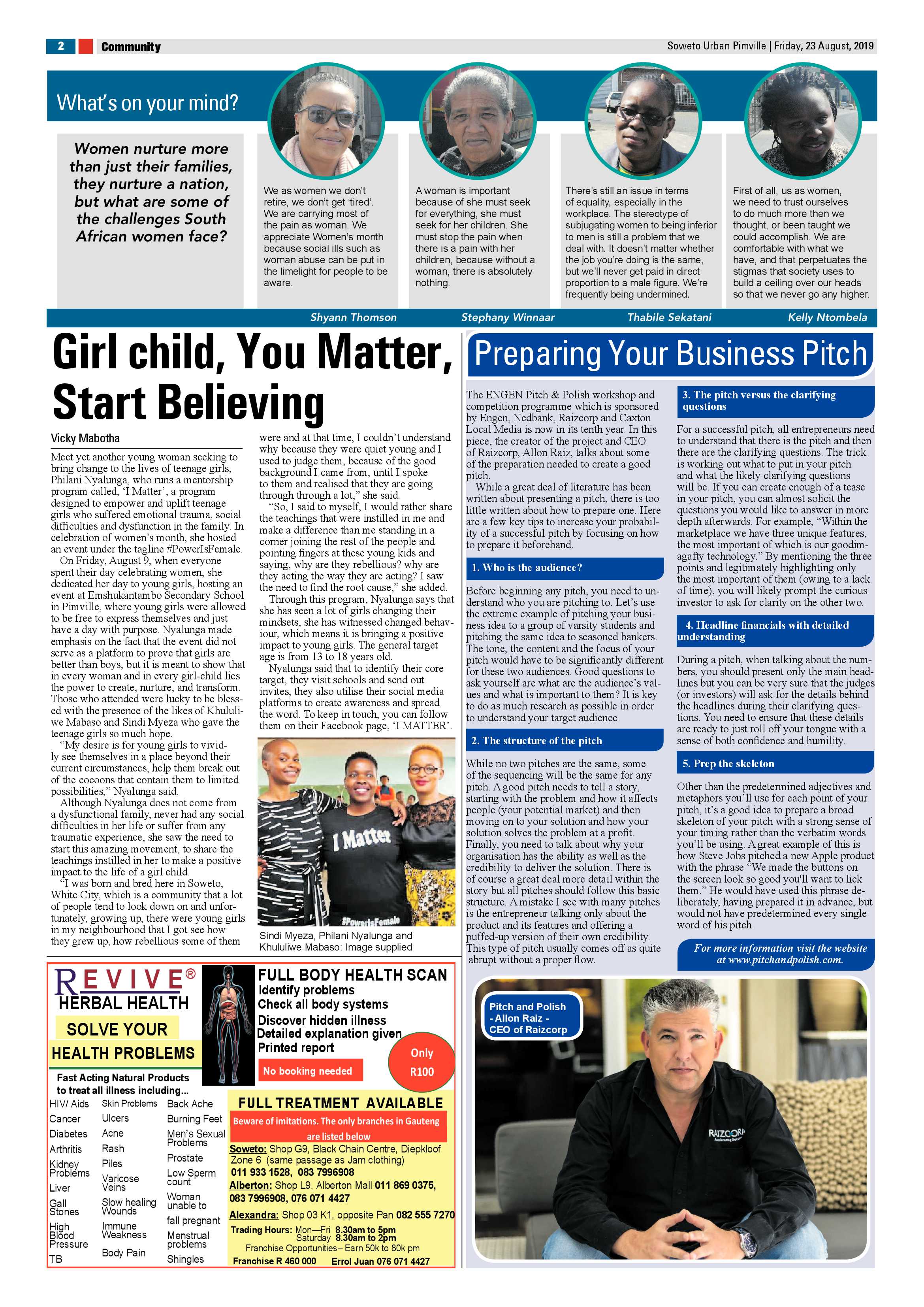 Pimville News – September 06, 2019 page 2