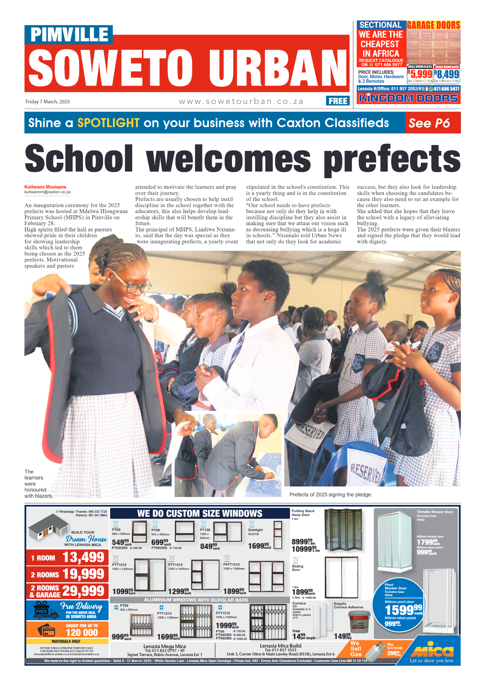Pimville: 7 March 2025 page 1