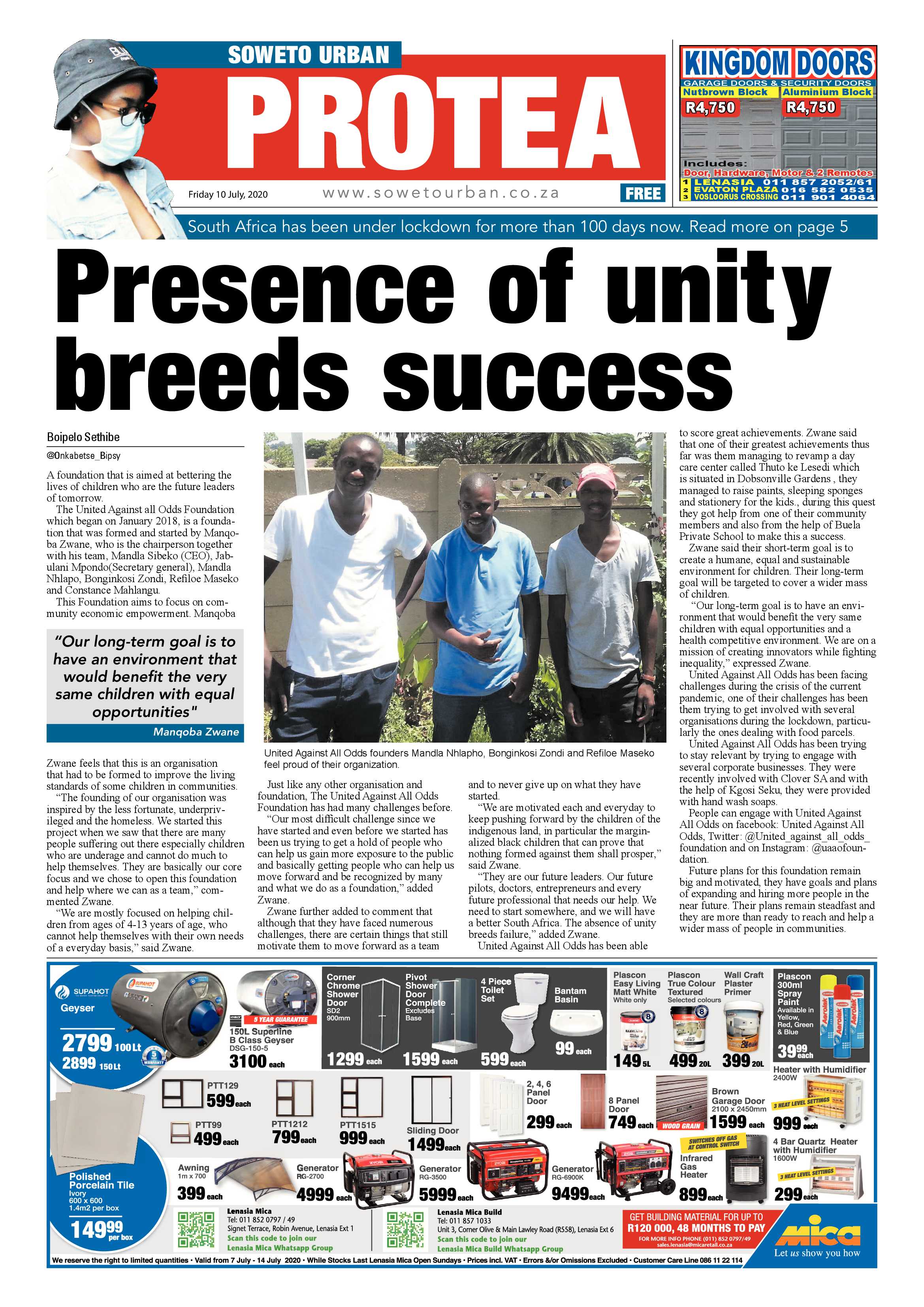 Protea July 10, 2020 page 1