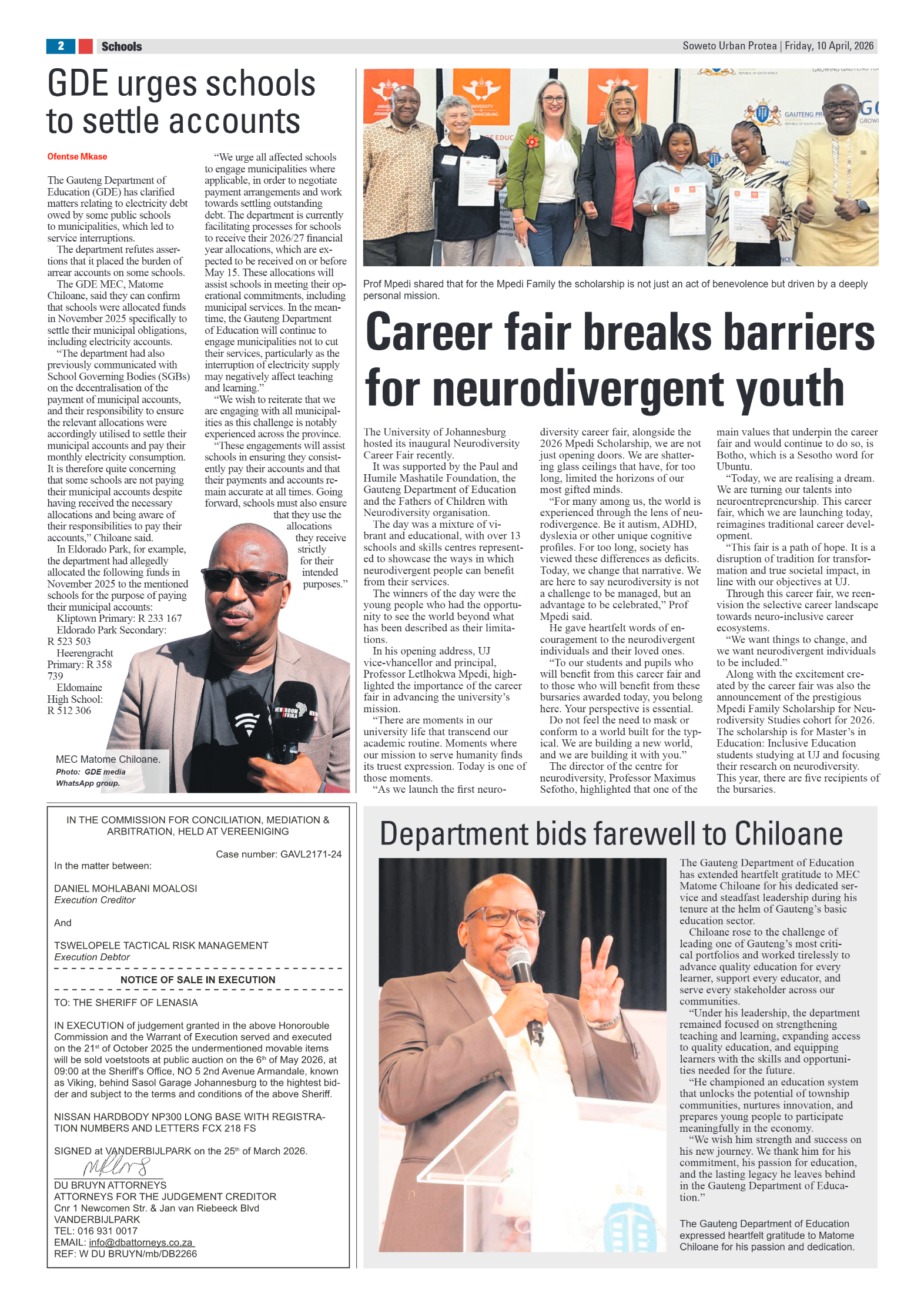 Protea: 10 April 2026 page 2