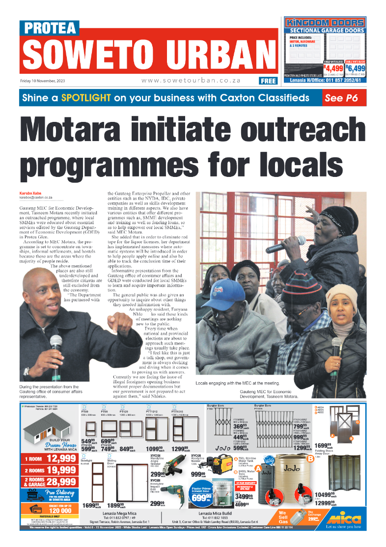 Protea: 10 November 2023 page 1