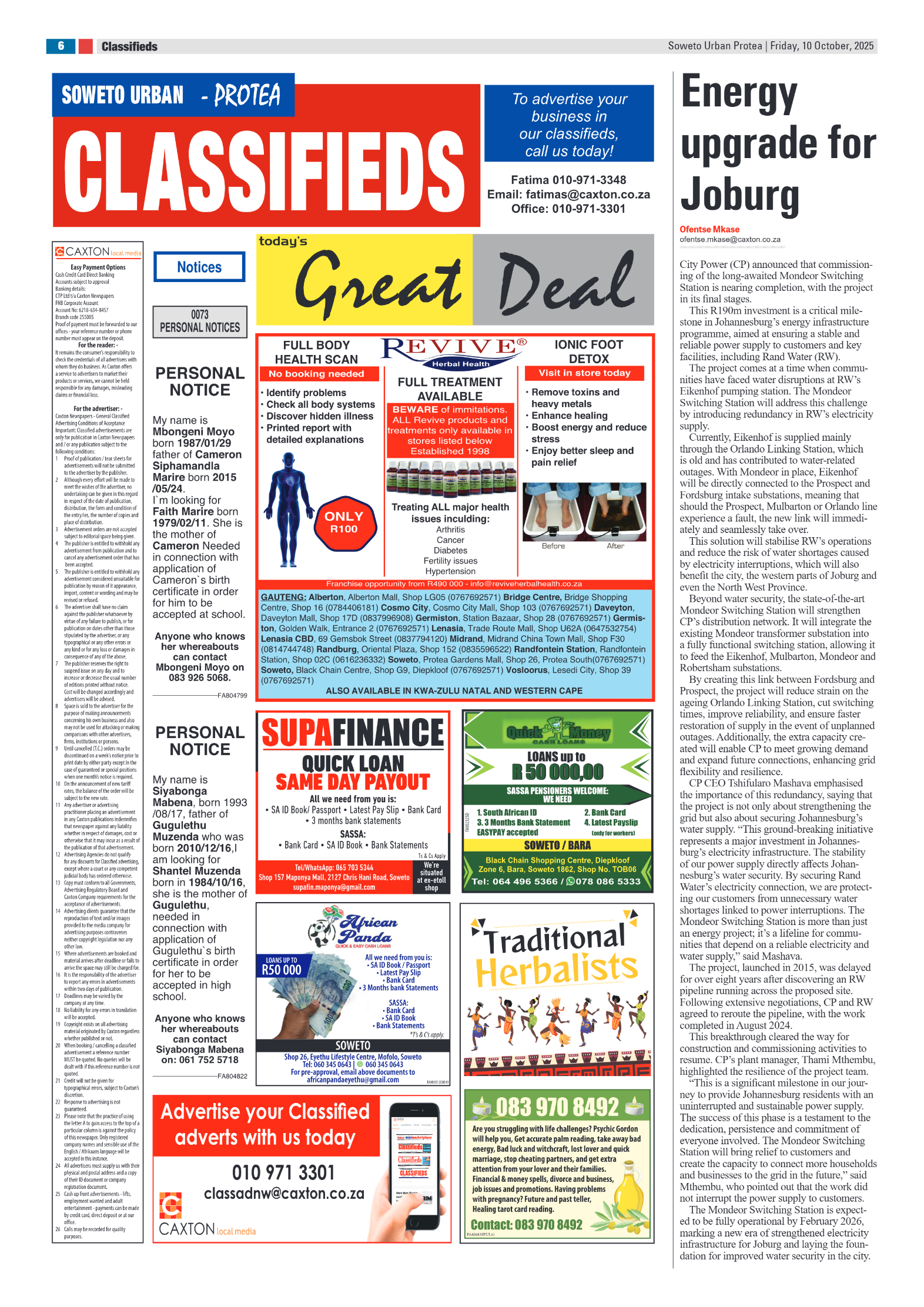 Protea: 10 October 2025 page 6