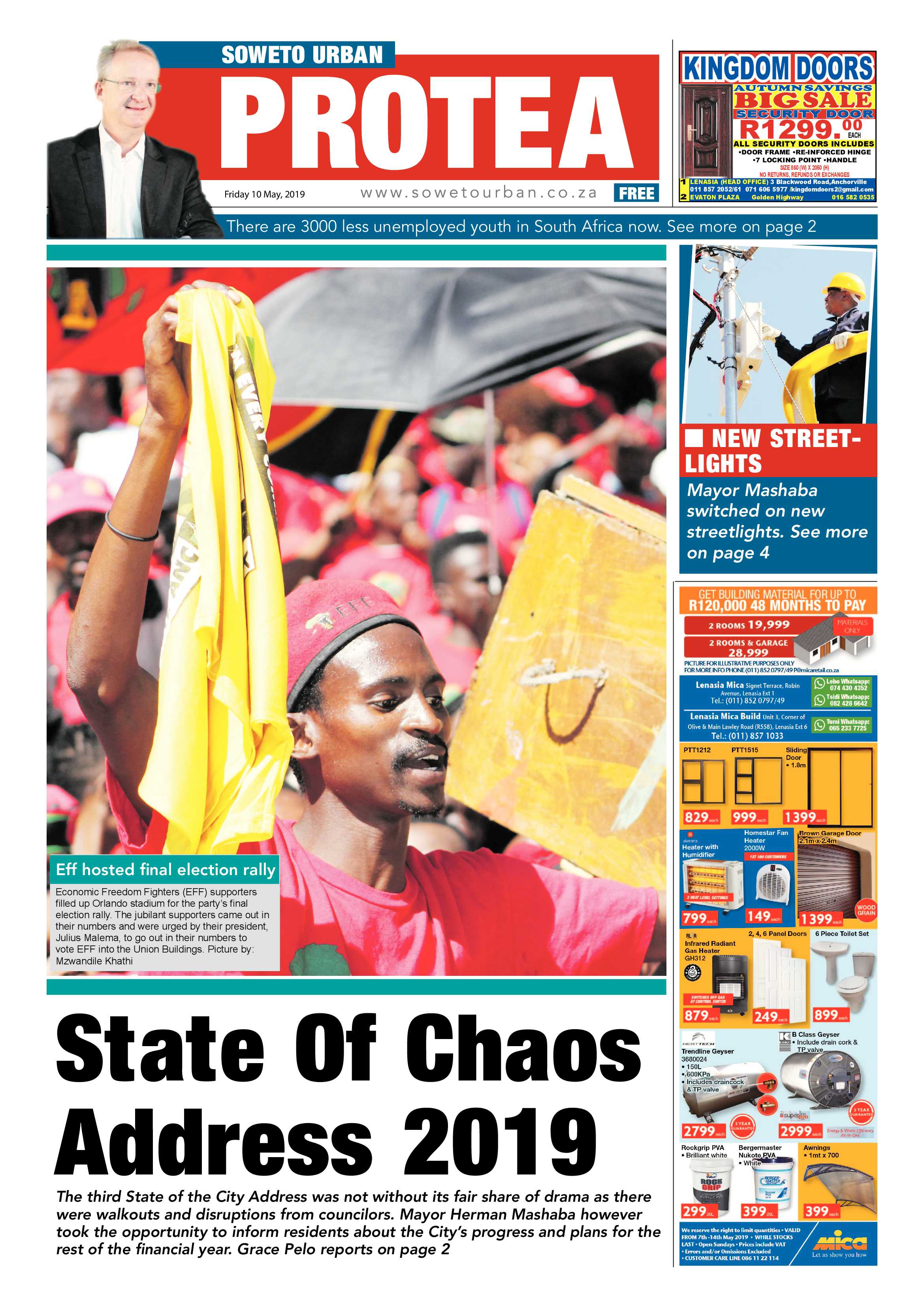 Protea News – May 10, 2019 page 1