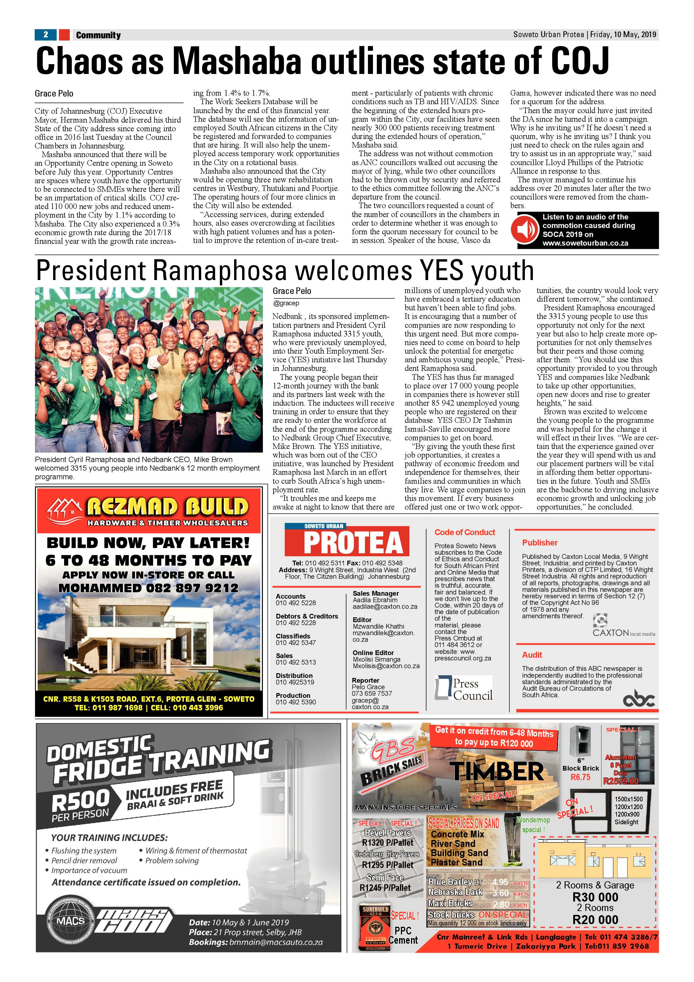 Protea News – May 10, 2019 page 2